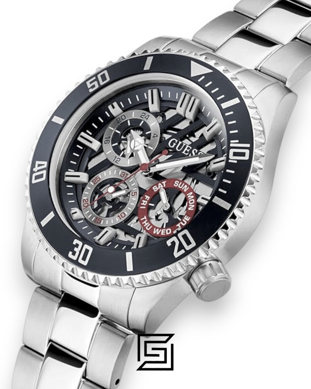GUESS MEN SILVER TONE Analog  Watch GW0488G1