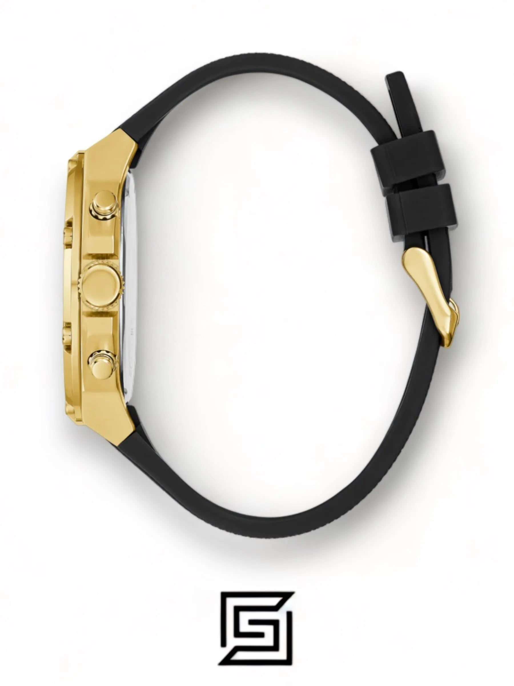 original-watches ساعات غيس رجالية بسوار سيليكون أسود GW0334G2