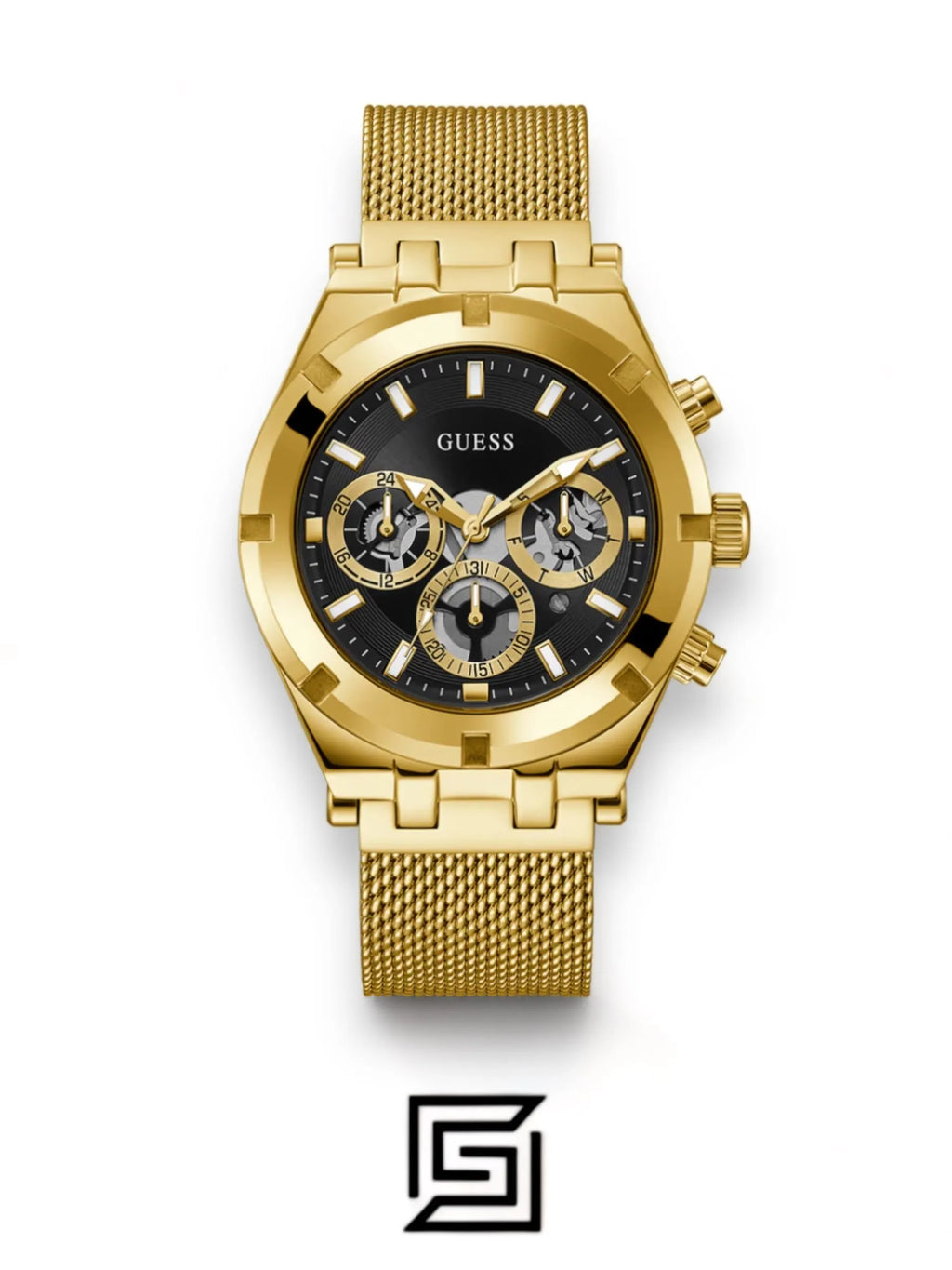 ساعات GUESS رجالي ذهبي متعدد الوظائف ساعة يد GW0582G2