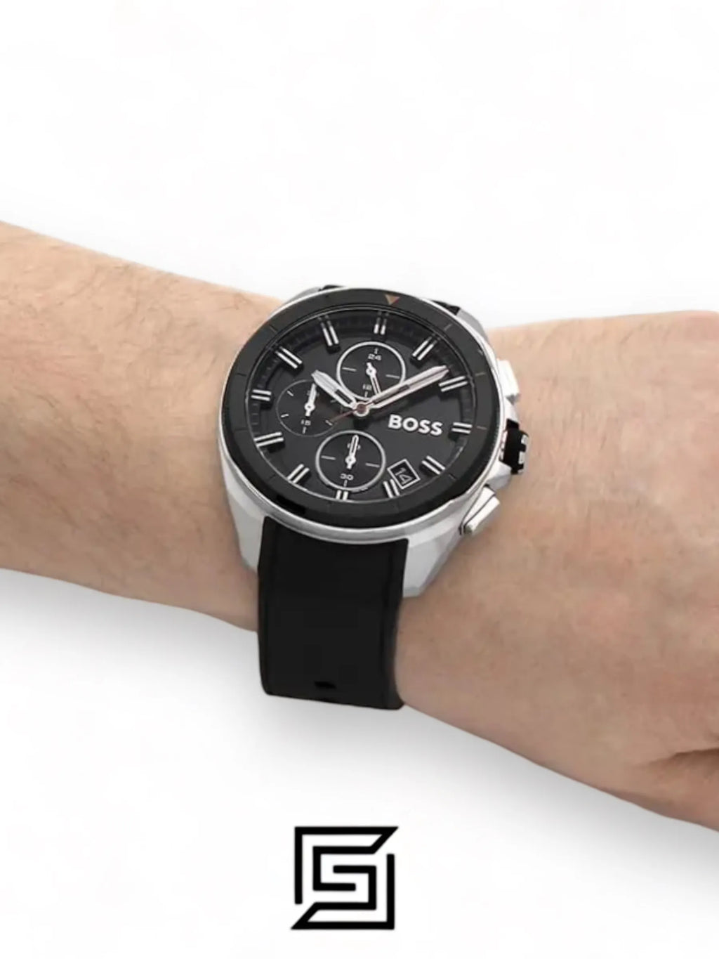Hugo Boss watches BOSS Chronograph Quartz Watch for Men with Black Silicone Bracelet - 1513953