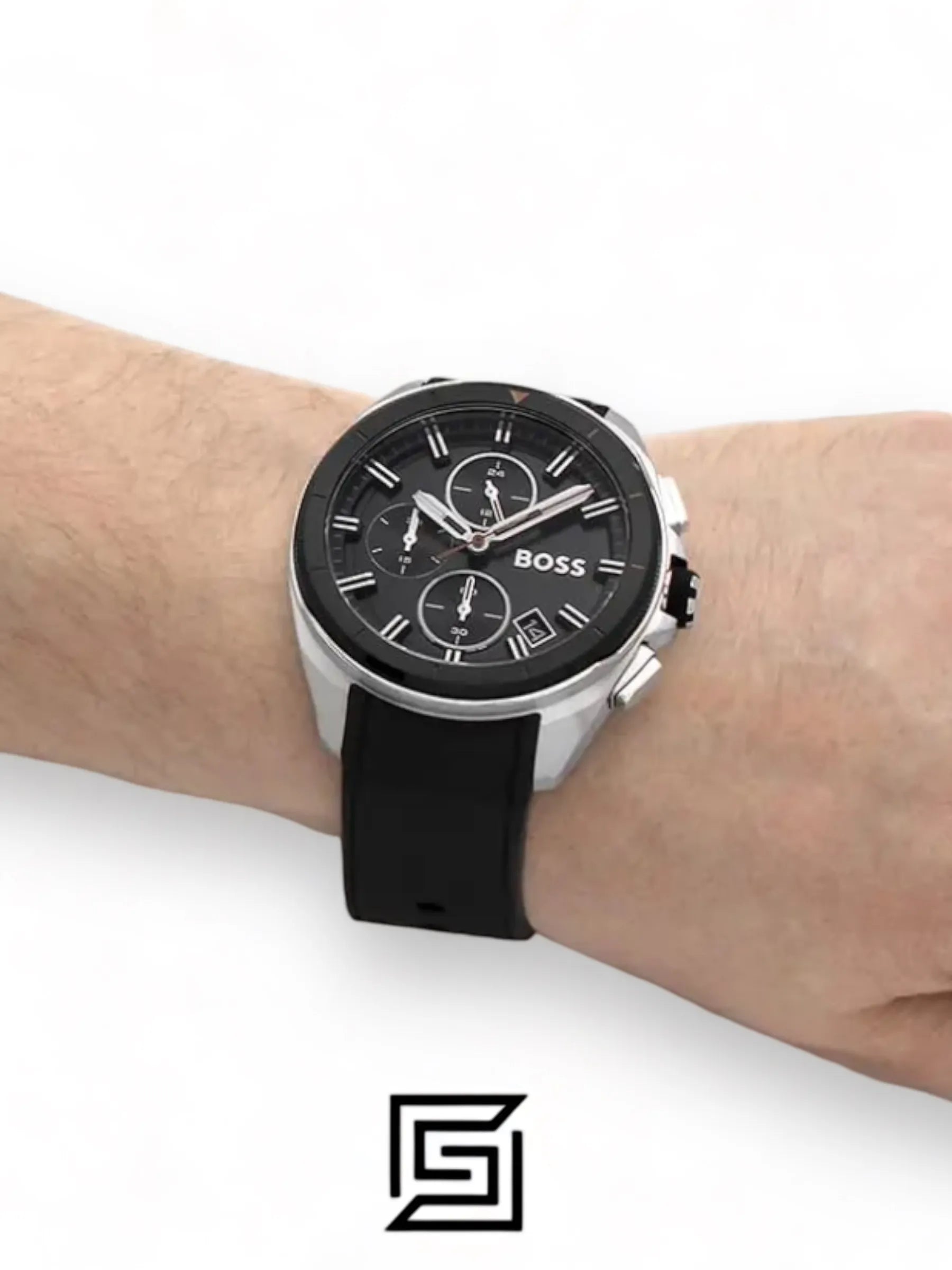 Hugo Boss watches BOSS Chronograph Quartz Watch for Men with Black Silicone Bracelet - 1513953