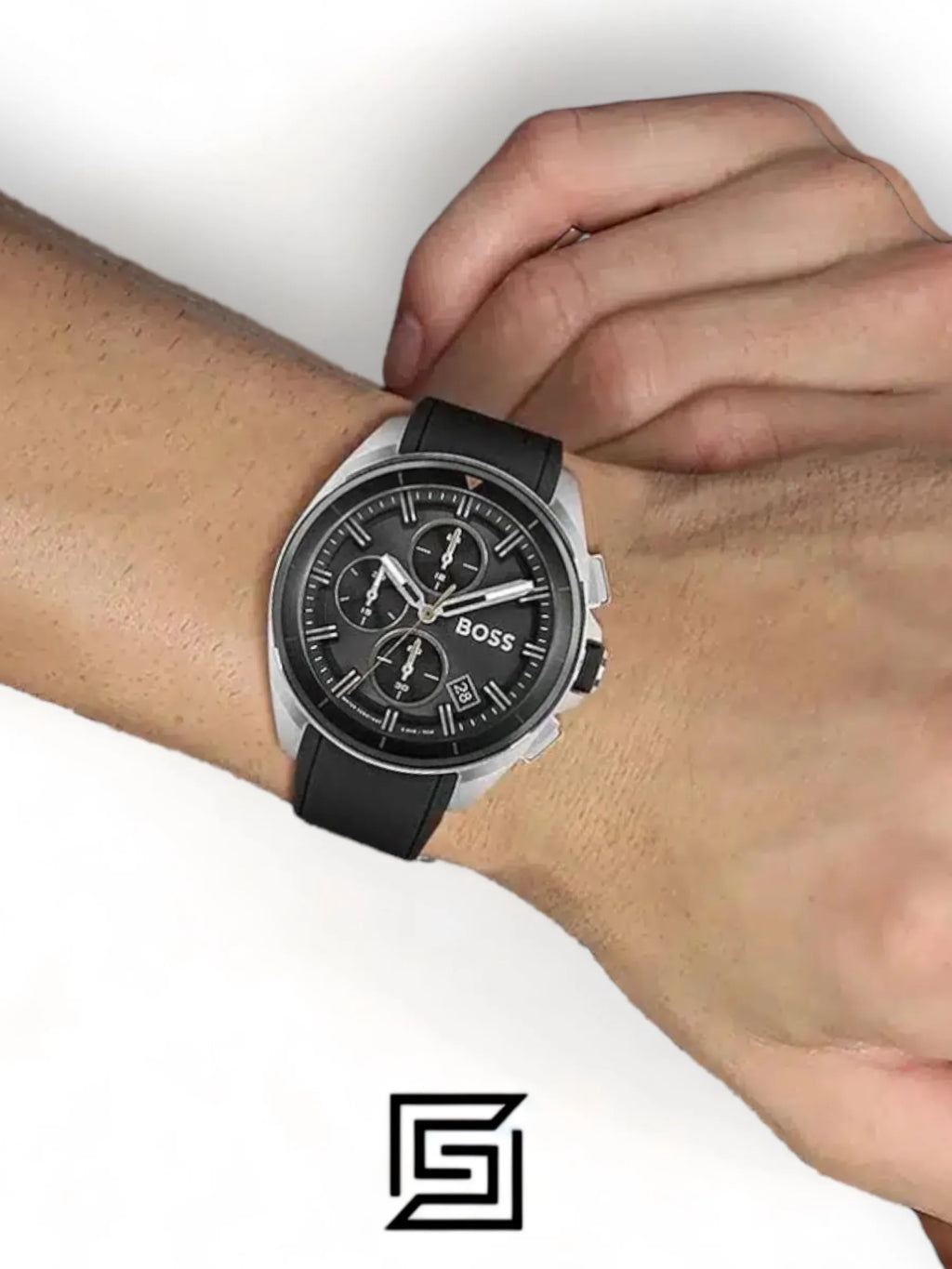 Hugo Boss watches BOSS Chronograph Quartz Watch for Men with Black Silicone Bracelet - 1513953