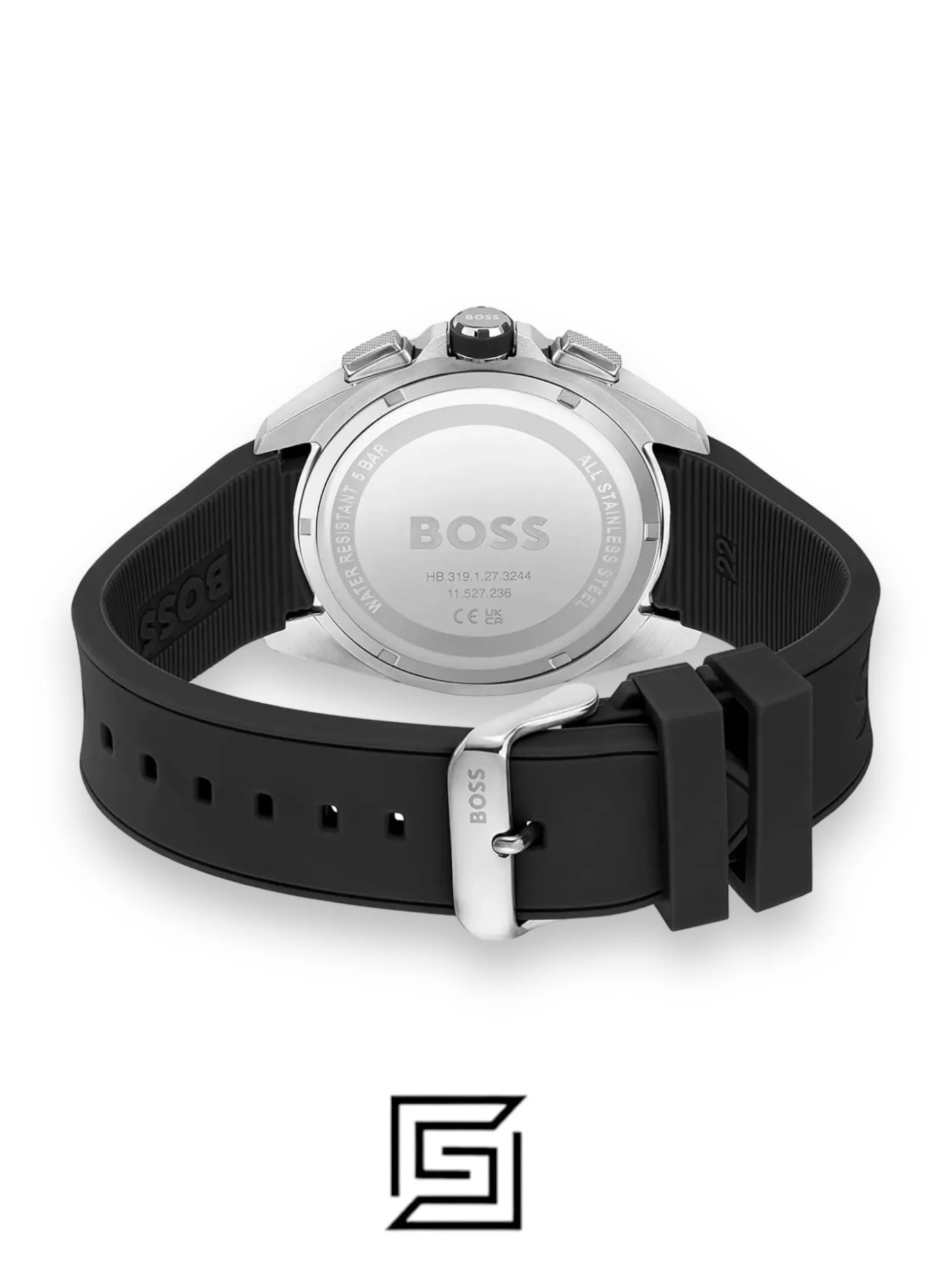 Hugo Boss watches BOSS Chronograph Quartz Watch for Men with Black Silicone Bracelet - 1513953