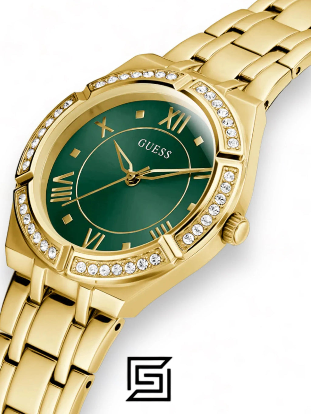 ساعات GUESS النسائية، ساعة أنالوج ذهبية اللون - GW0033L8
