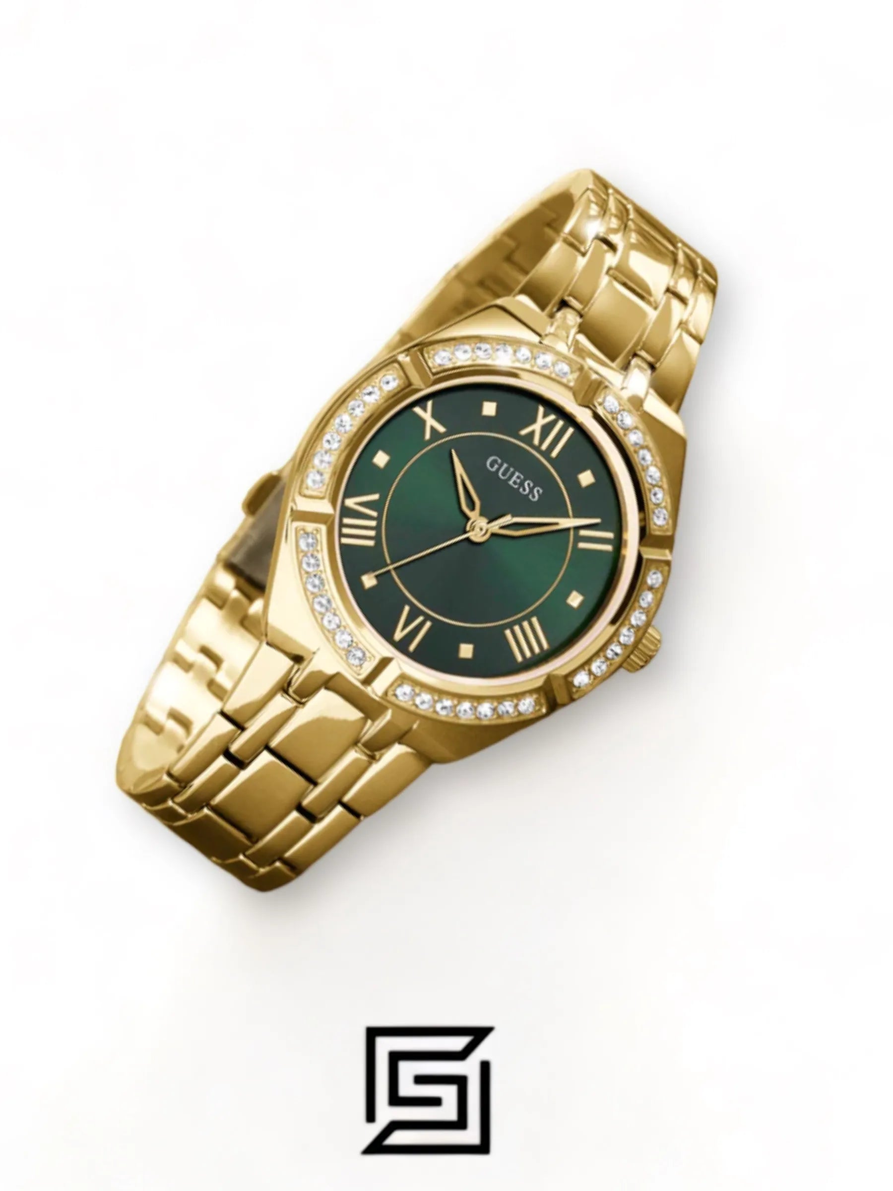ساعات GUESS النسائية، ساعة أنالوج ذهبية اللون - GW0033L8