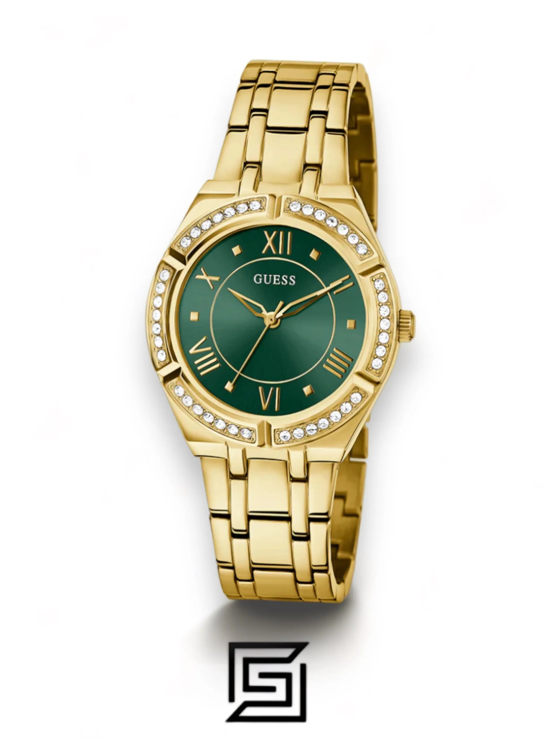 ساعات GUESS النسائية، ساعة أنالوج ذهبية اللون - GW0033L8