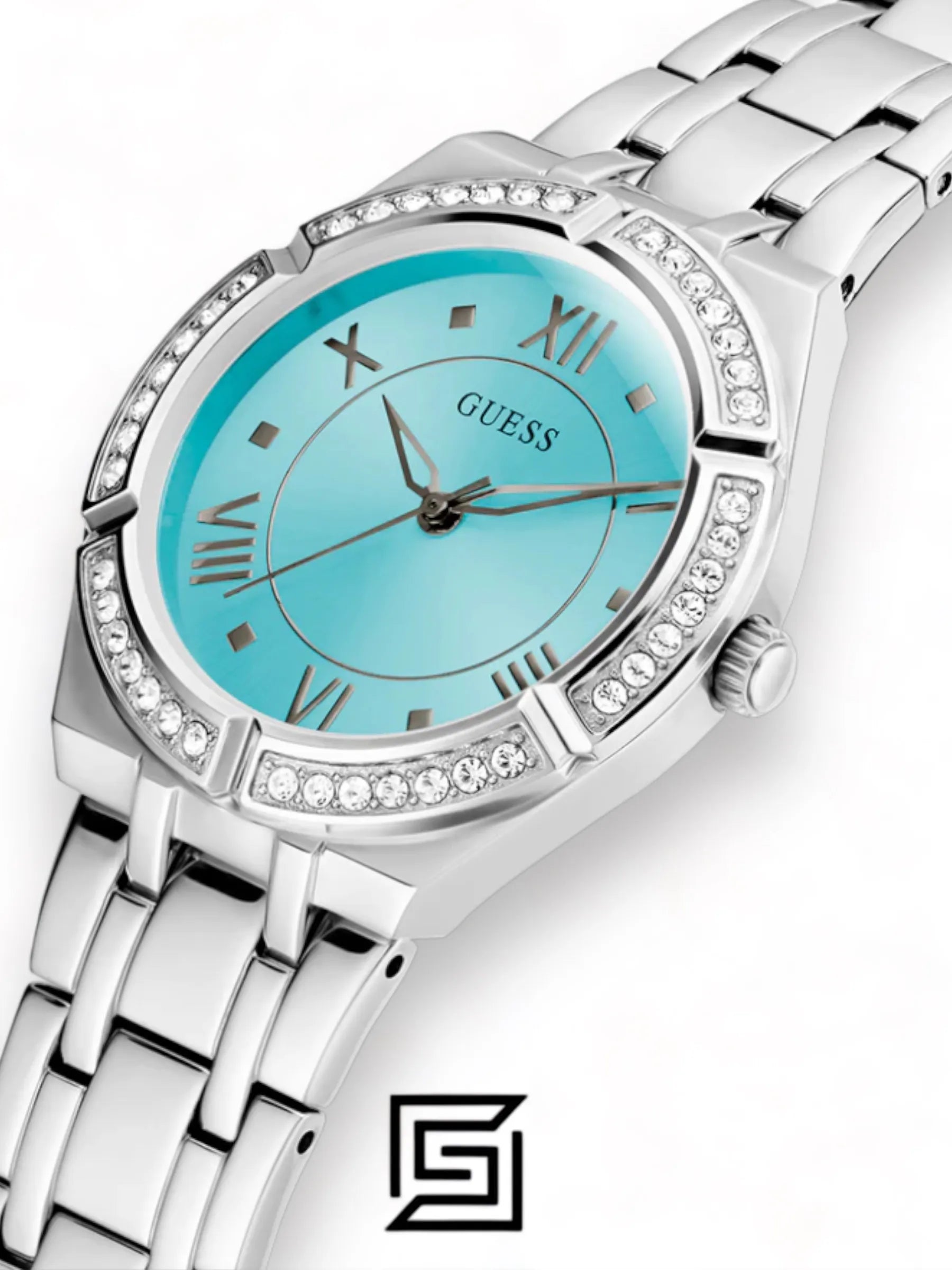 watches GUESS Ladies Silver Tone Analog Watch - GW0033L7