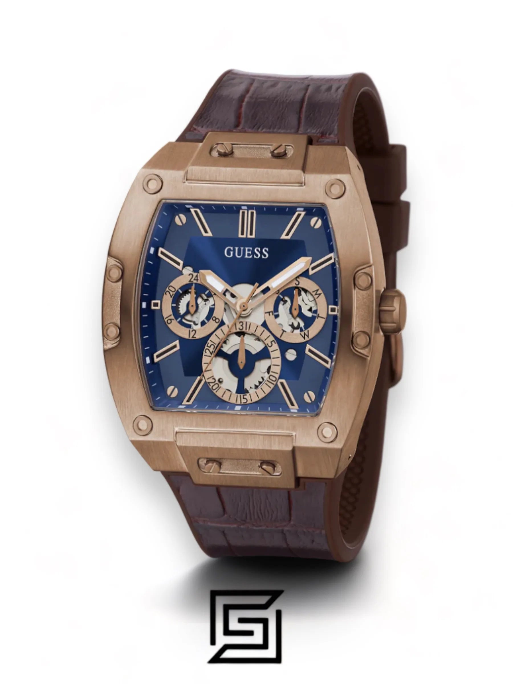 watches GUESS Mens Brown Coffee Multi-function Watch GW0202G2
