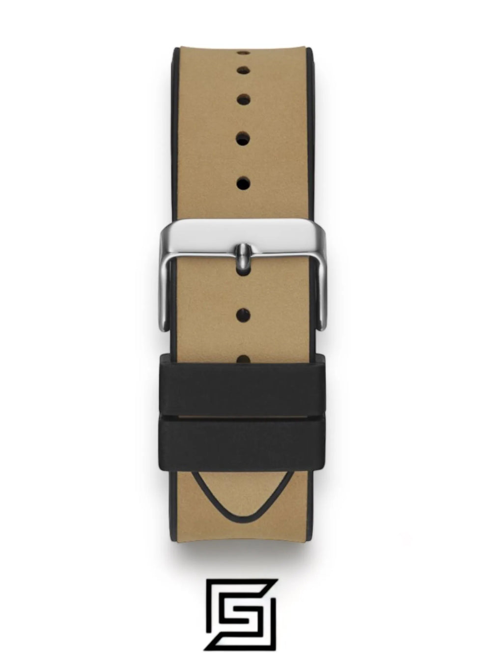 original-watches GUESS Mens Beige Silver Tone Multi-function Watch - GW0202G3