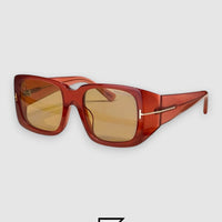 نظارة شمسية TOM FORD RYDER TF1035 للجنسين - أحمر