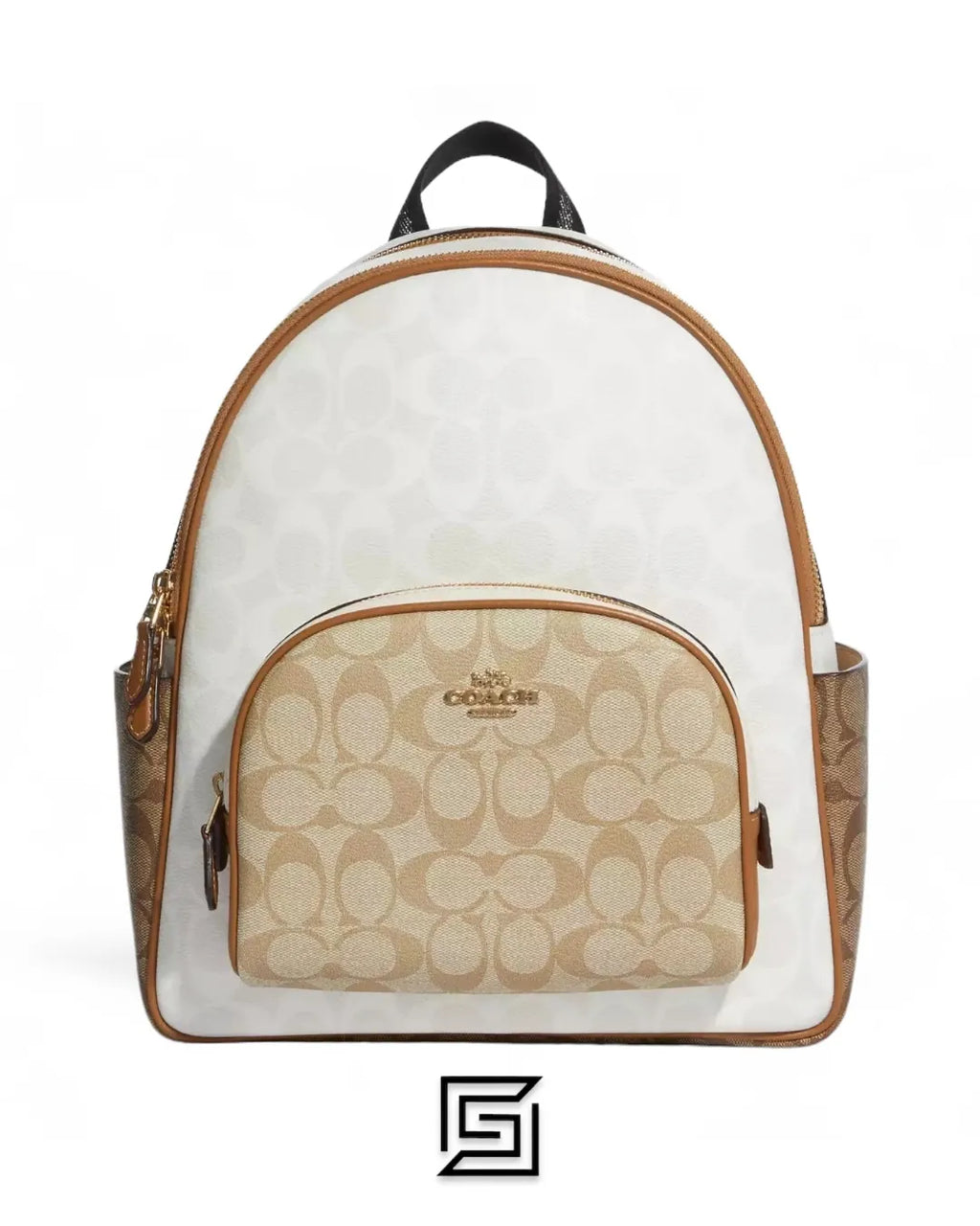 Coach leather Court Backpack In Blocked Signature Canvas Style No. CA439