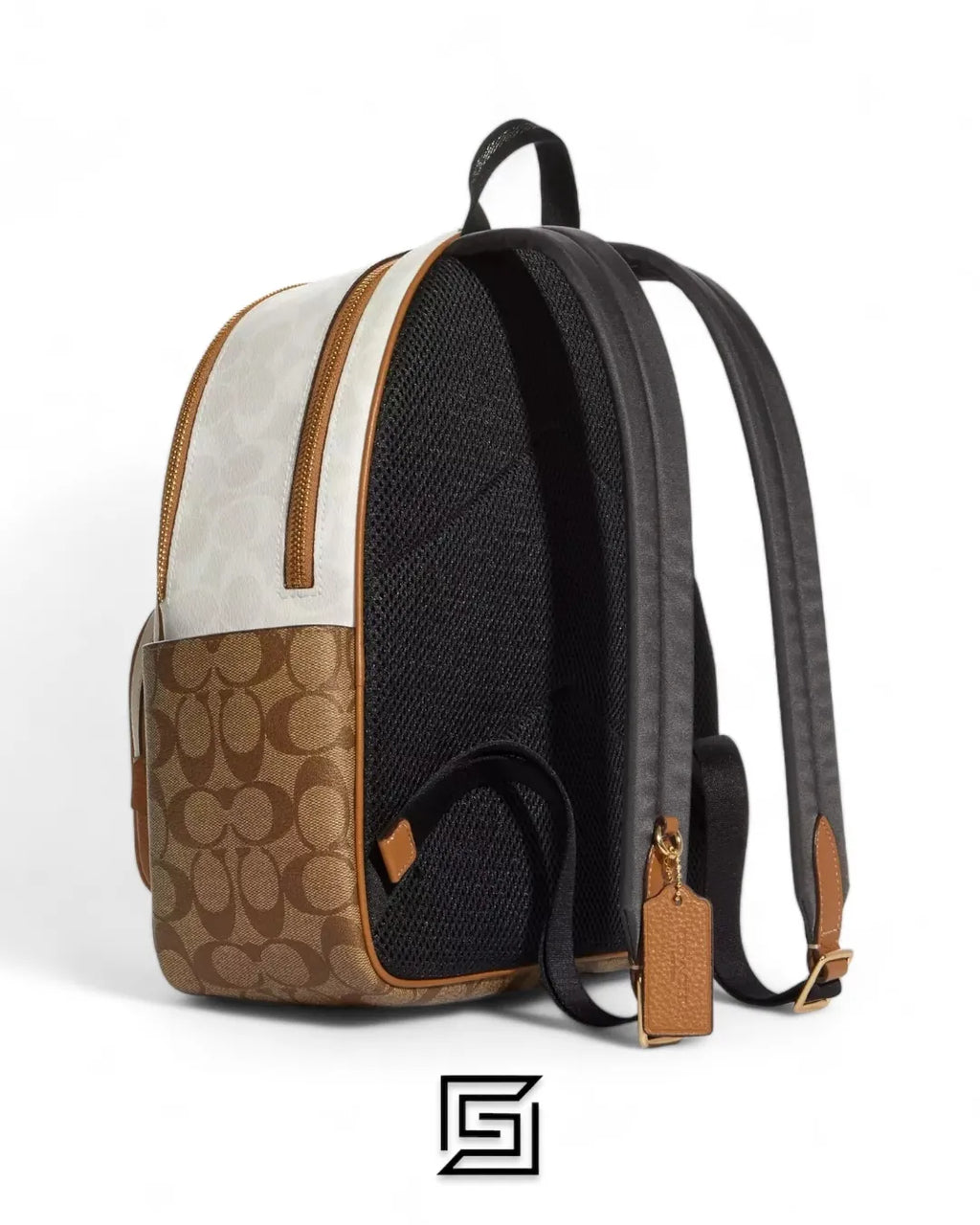 Coach leather Court Backpack In Blocked Signature Canvas Style No. CA439