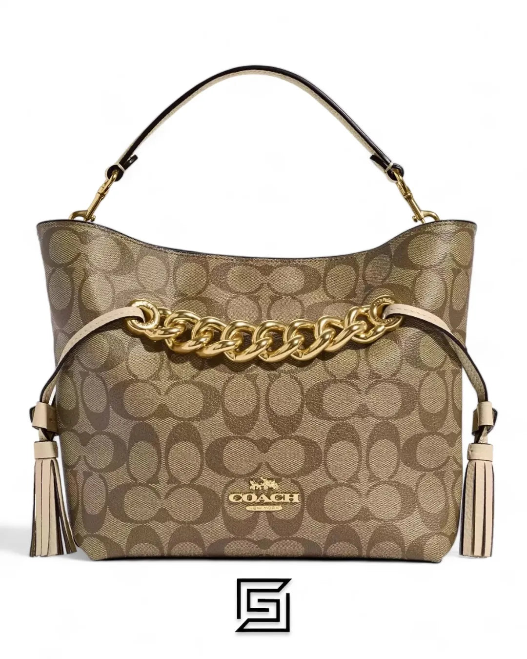 Coach leather Andy Crossbody In Signature Canvas Style No. CE554