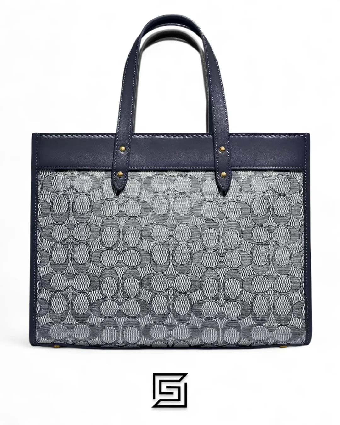 Coach leather Field Tote 30 In Signature Jacquard C3282