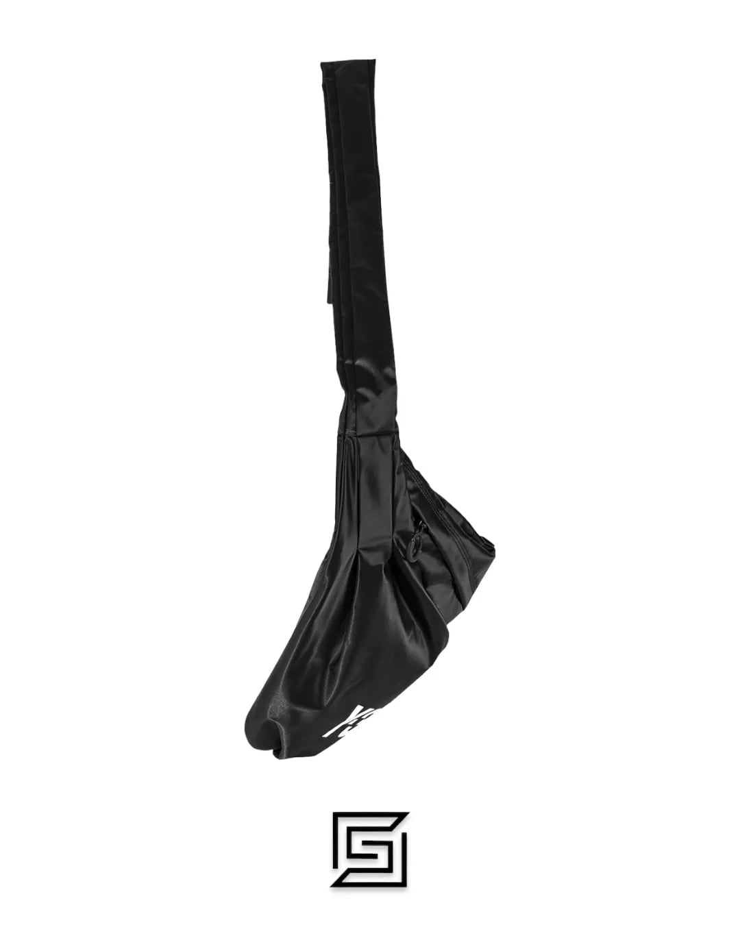 Y-3 leather SNEAKER SHOULDER BAG IN BLACK FH9251