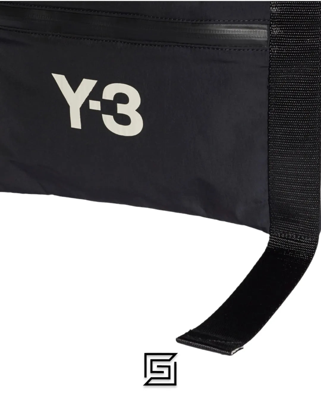 حقيبة ساعي جلد Y-3 سوداء CH3 ساكوش