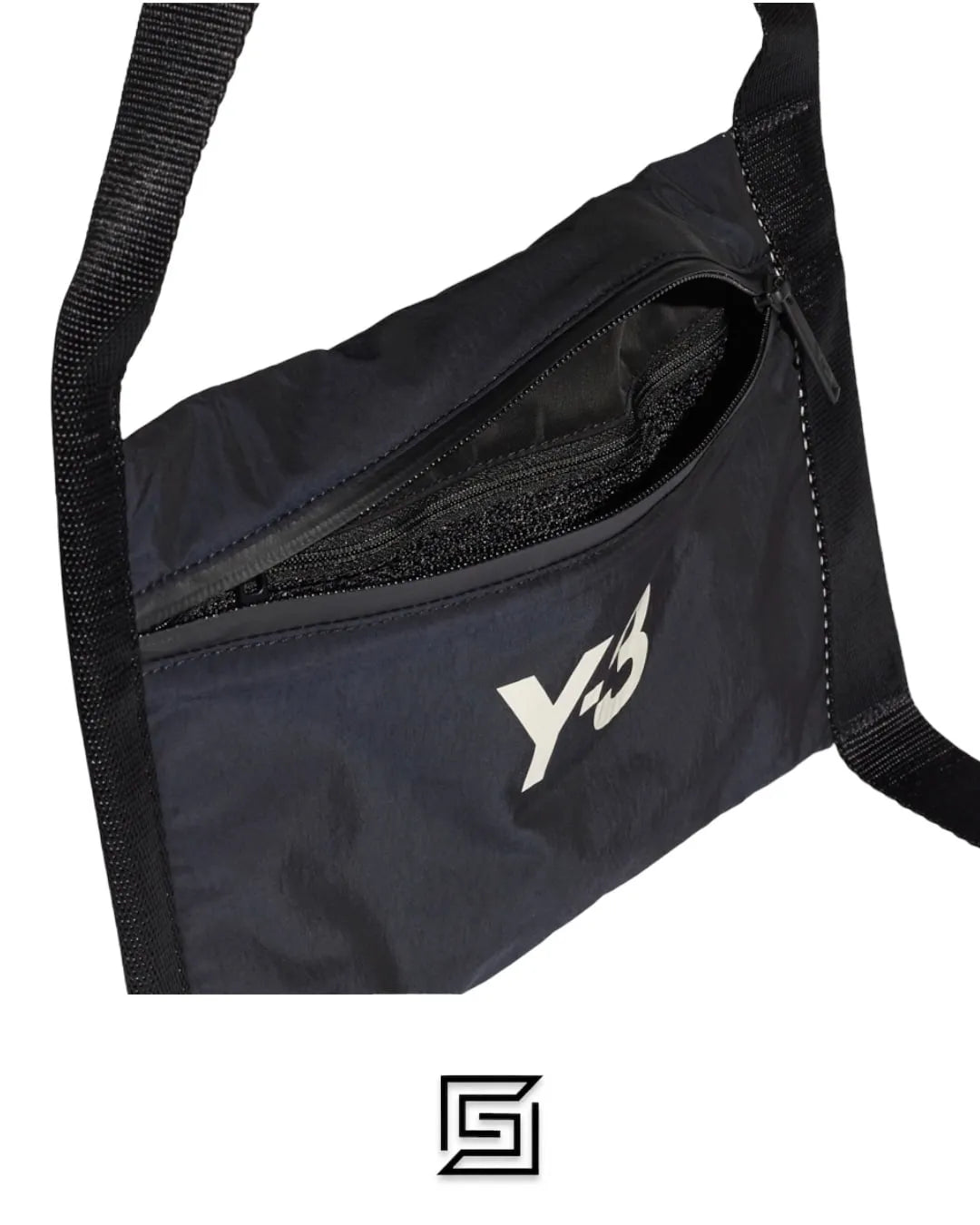 leather Y-3 Black CH3 Sacoche Messenger Bag