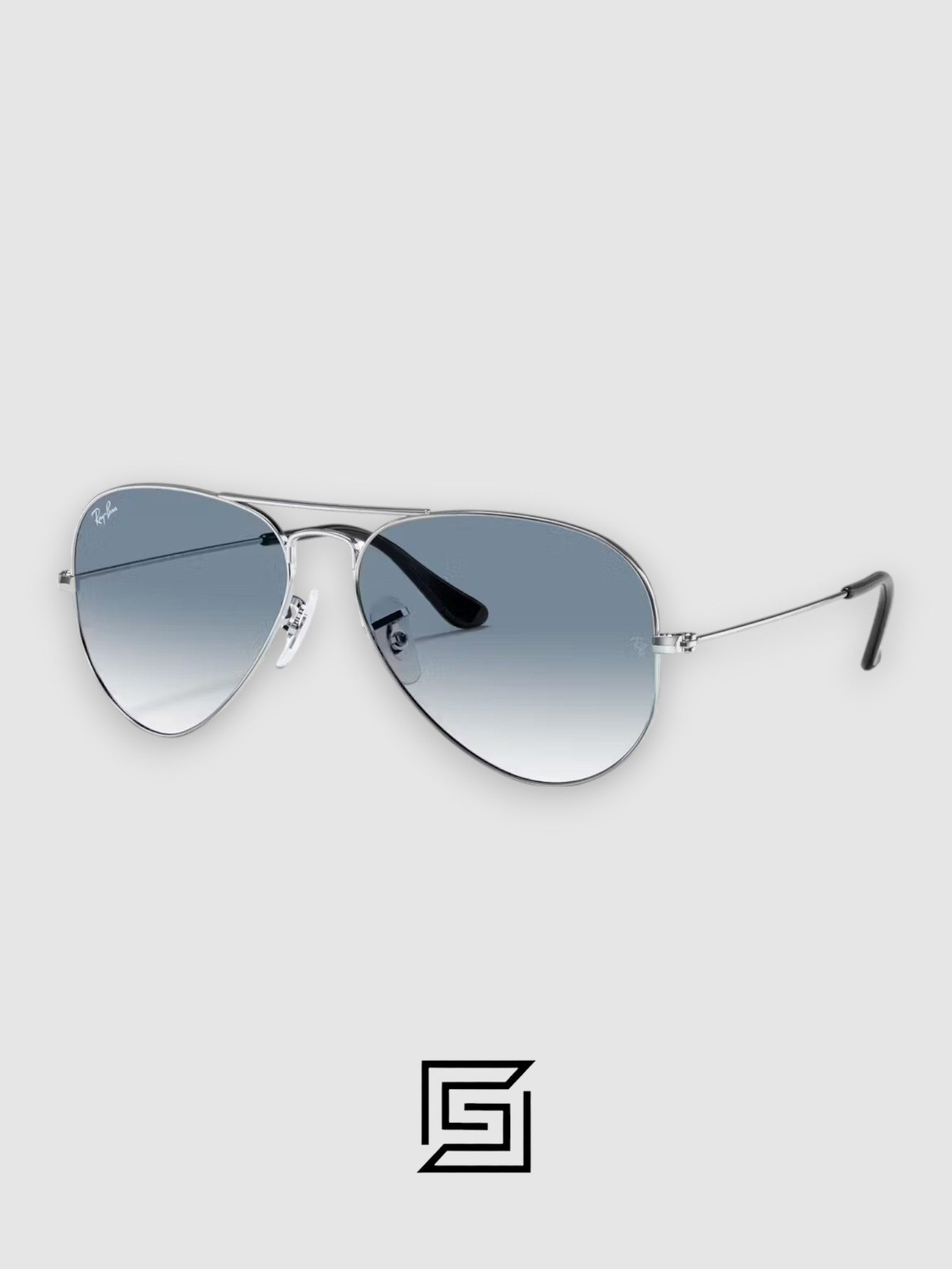 نظارات شمسية راي بان RB3044 AVIATOR SMALL 52 للجنسين - فضي ورمادي