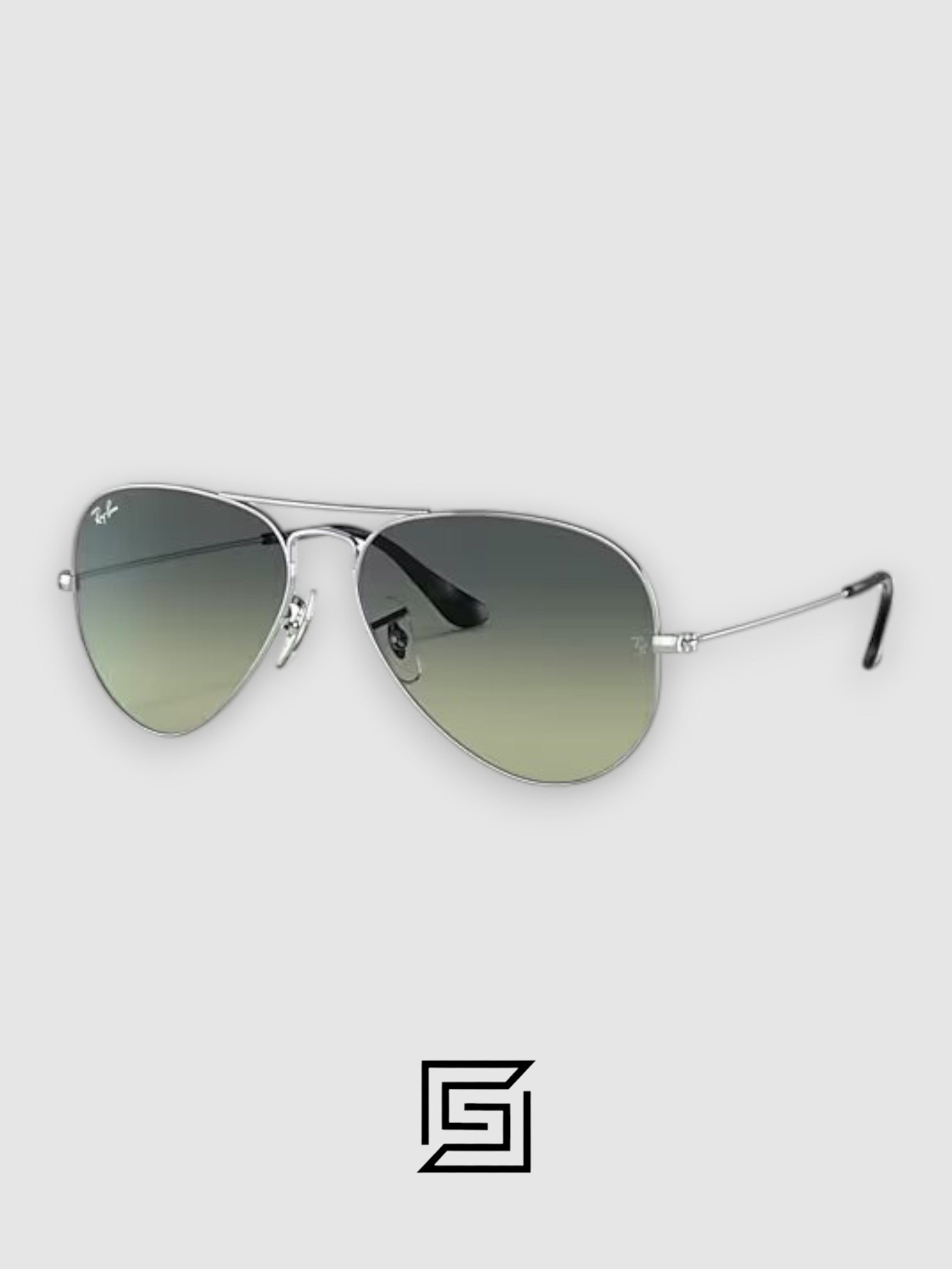 Ray Ban RB3025 AVIATOR LARGE 58 Sunglasses Unisex - silver_green