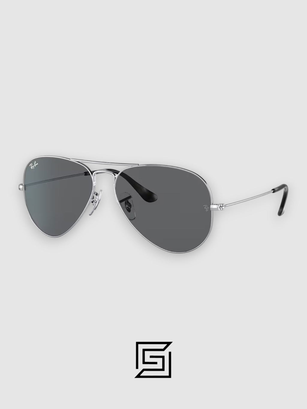 نظارة راي بان شمسية RB3025 AVIATOR LARGE 58 للجنسين - لون الجنمتال
