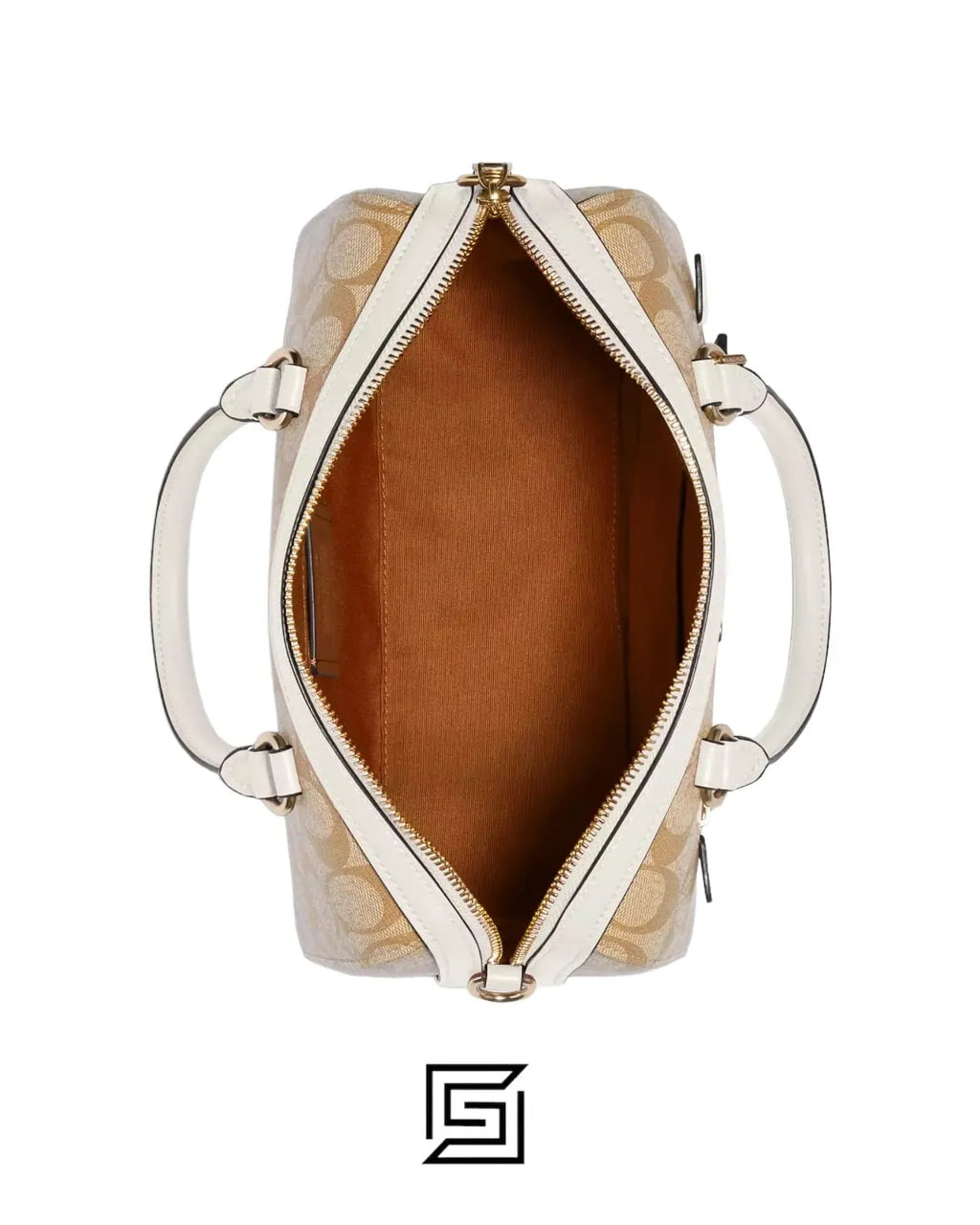 Rowan Satchel In Signature Canvas Style No. F83607 LIGHT KHAKI