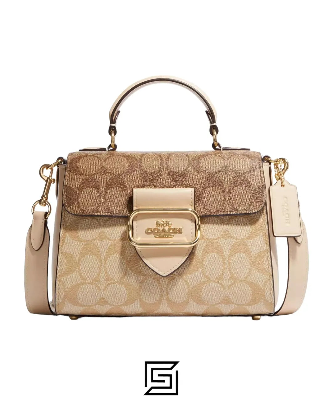 Morgan Top Handle Satchel Bag In Blocked Signature Canvas CH314