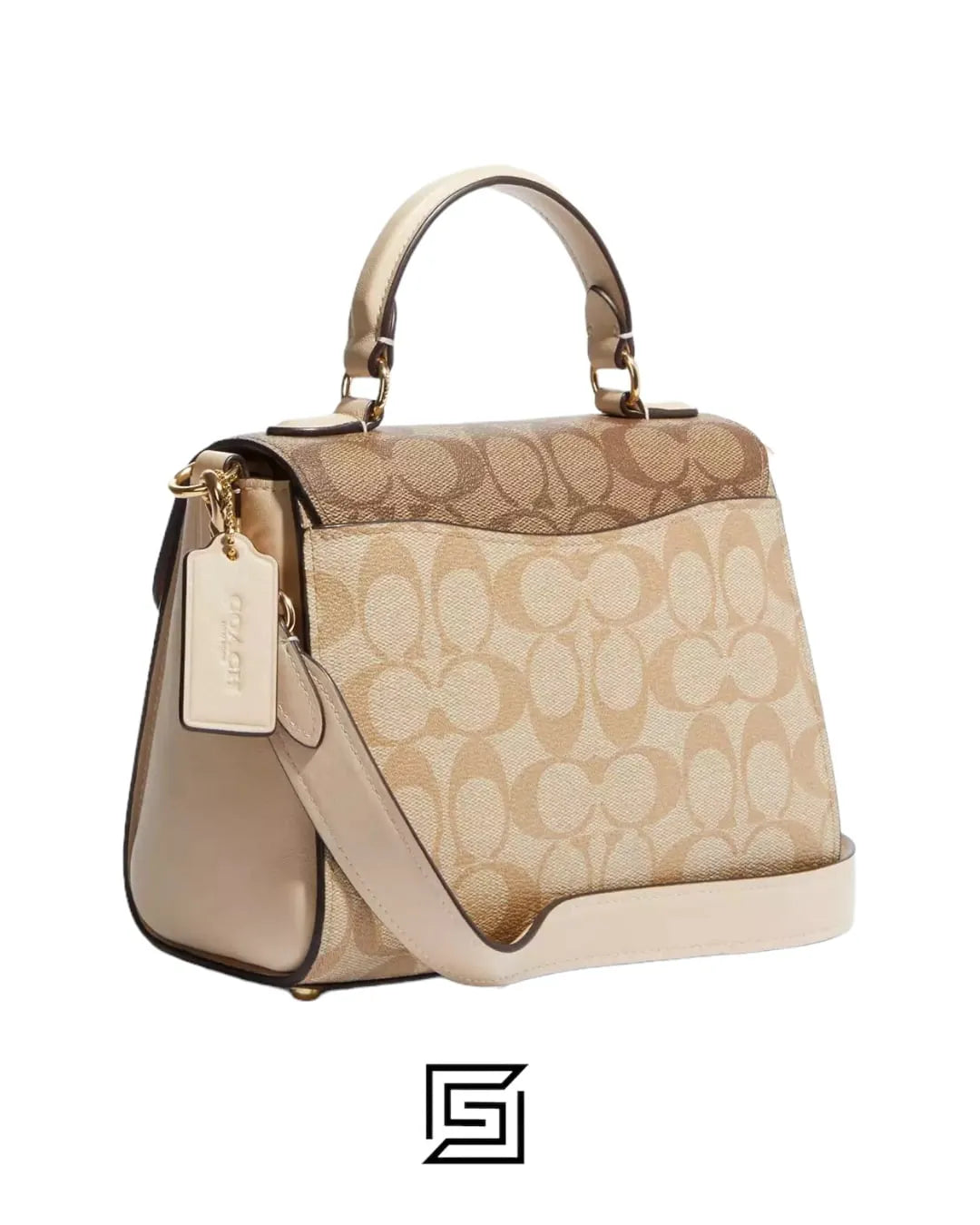 Morgan Top Handle Satchel Bag In Blocked Signature Canvas CH314
