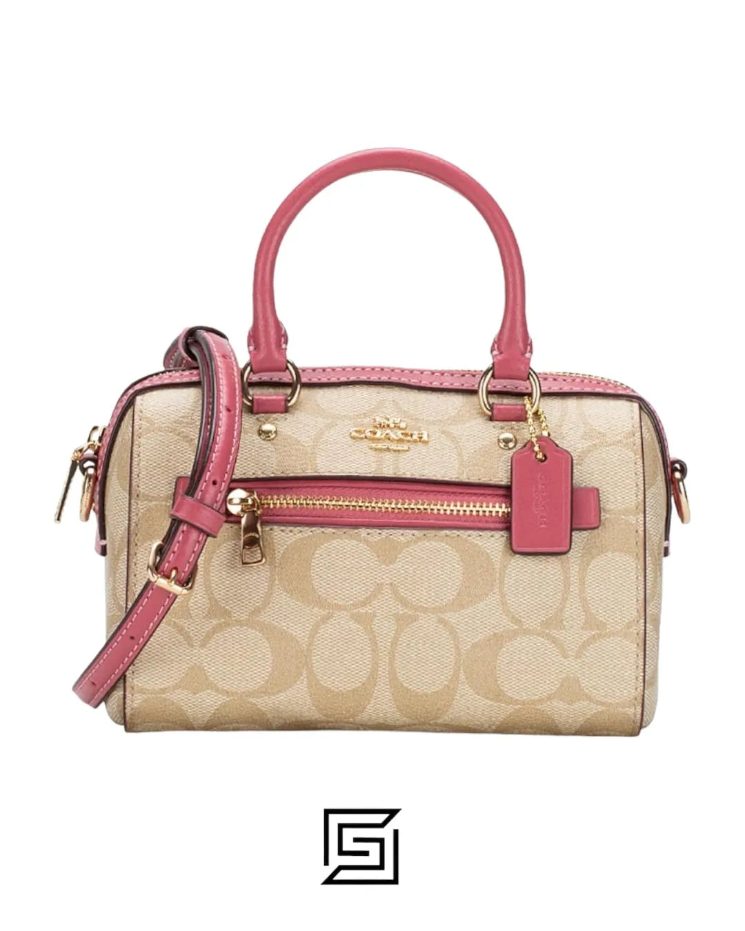Coach leather Mini Rowan Crossbody In Signature Canvas C9947