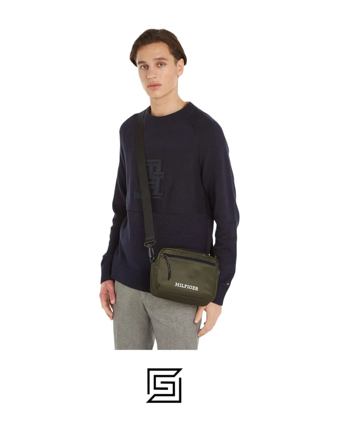 leather Bolsa Tommy Hilfiger AM0AM11546 RBN - Masculina