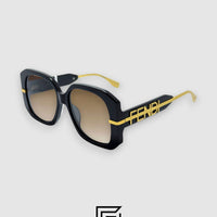 FENDI FE40065 نظارة شمسية نسائية - عسلي