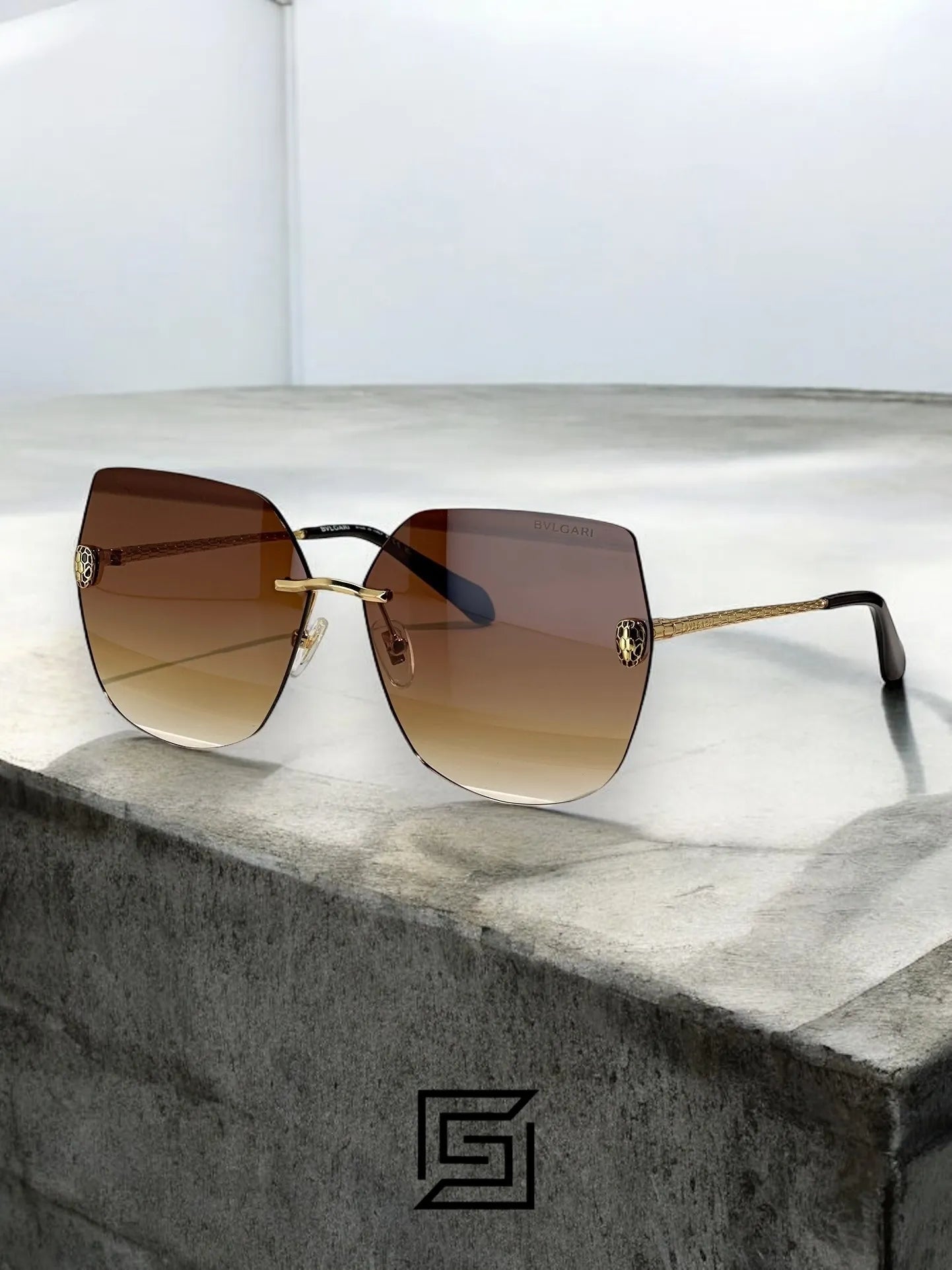 نظارات شمسية BVLGARI BV40030 للنساء - ذهبي
