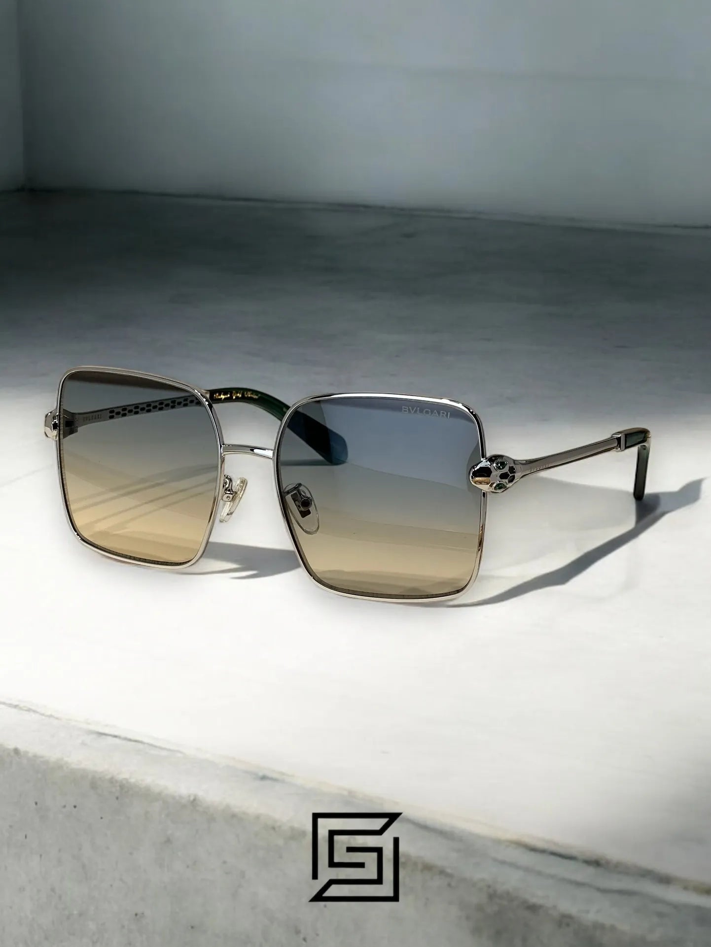 نظارة شمسية BVLGARI BV6180 للنساء - فضي-2