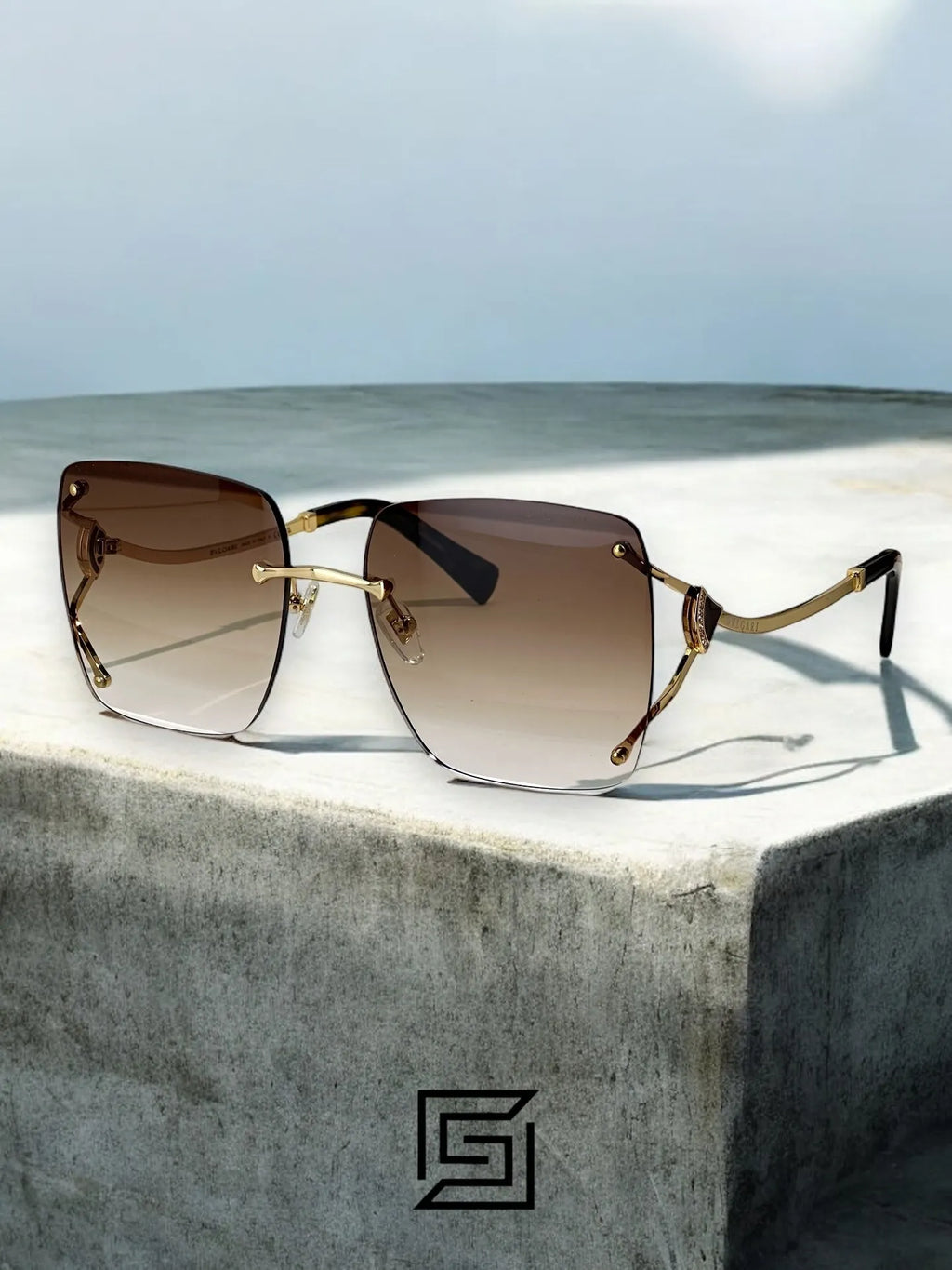 نظارة شمسية BVLGARI BV6190 للنساء - لون بني