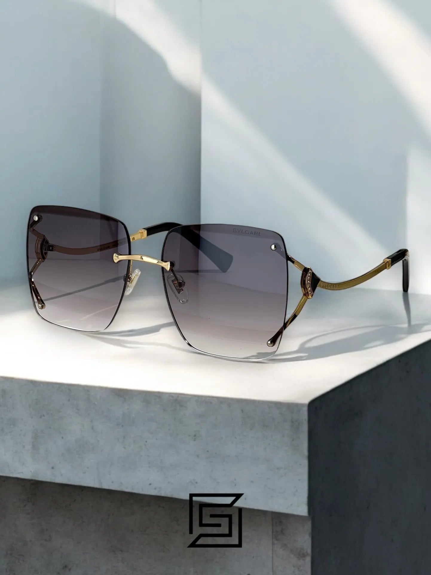 نظارة شمسية BVLGARI BV6190 للنساء - رمادية