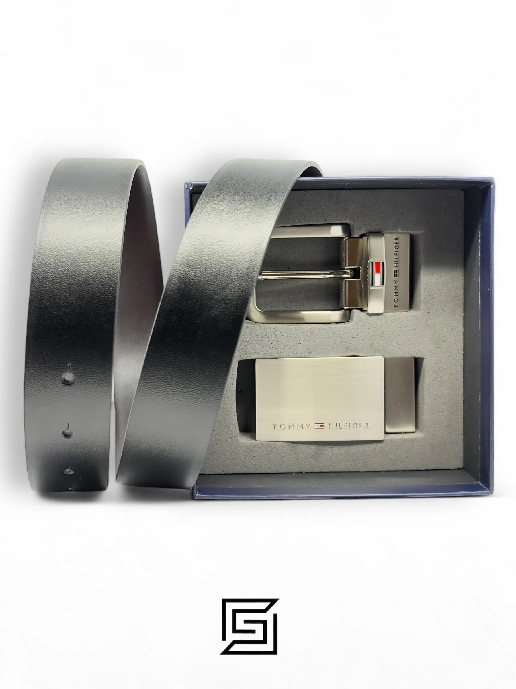 Tommy Hilfiger leather TOMMY BELT SET BLUE BOX MODEL 2