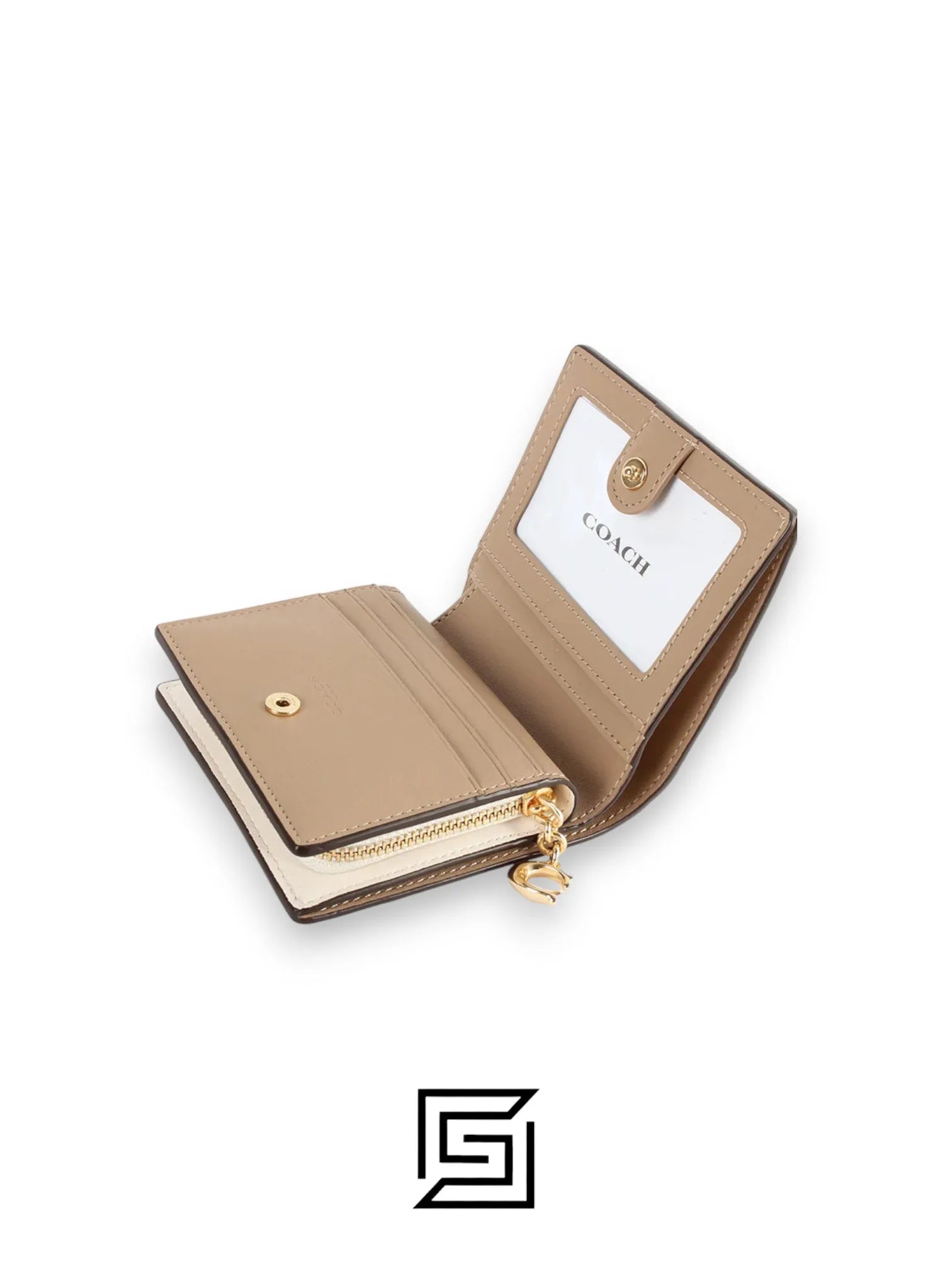 Snap Wallet In Signature Canvas C6942 White