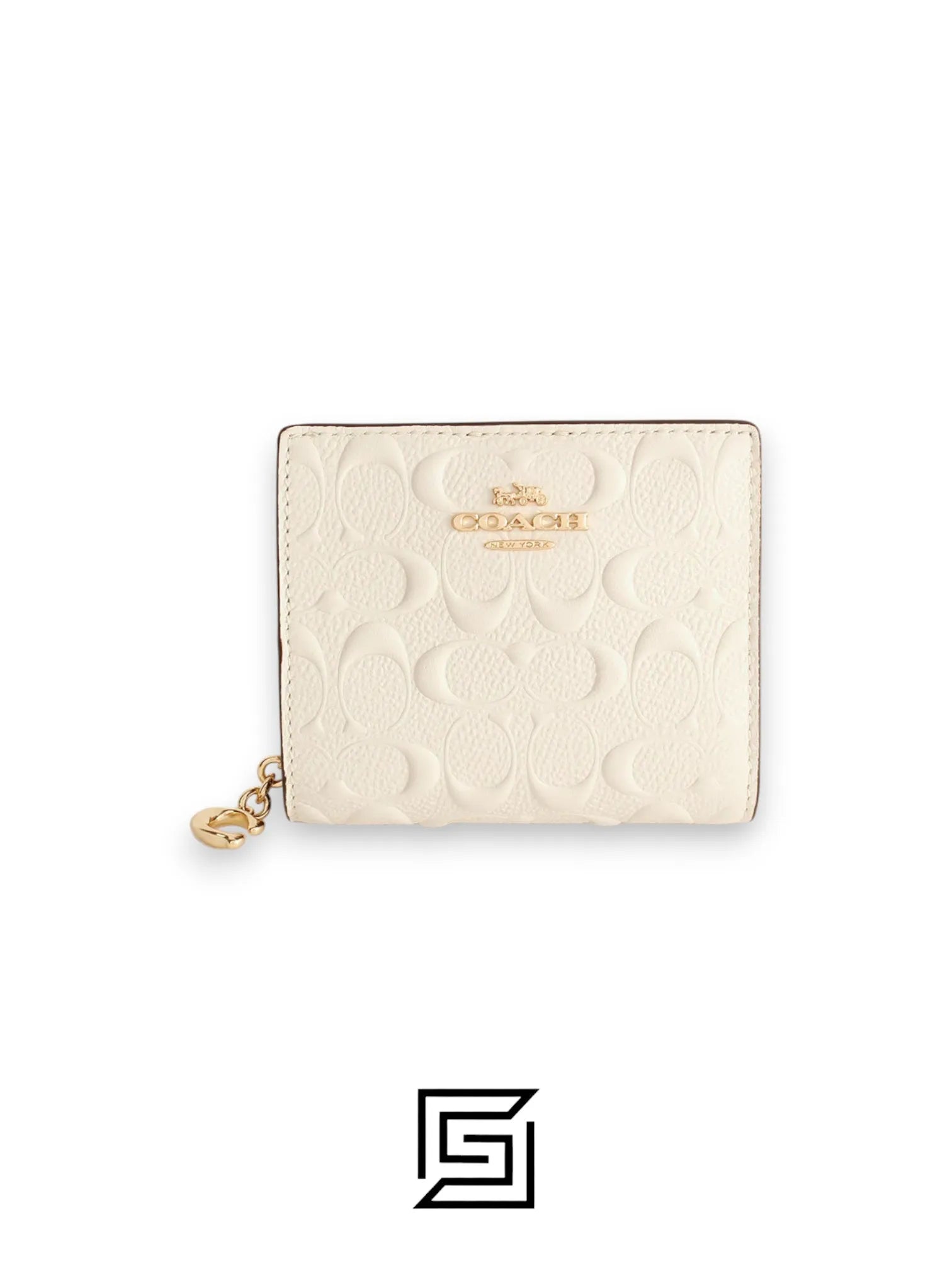 Snap Wallet In Signature Canvas C6942 White