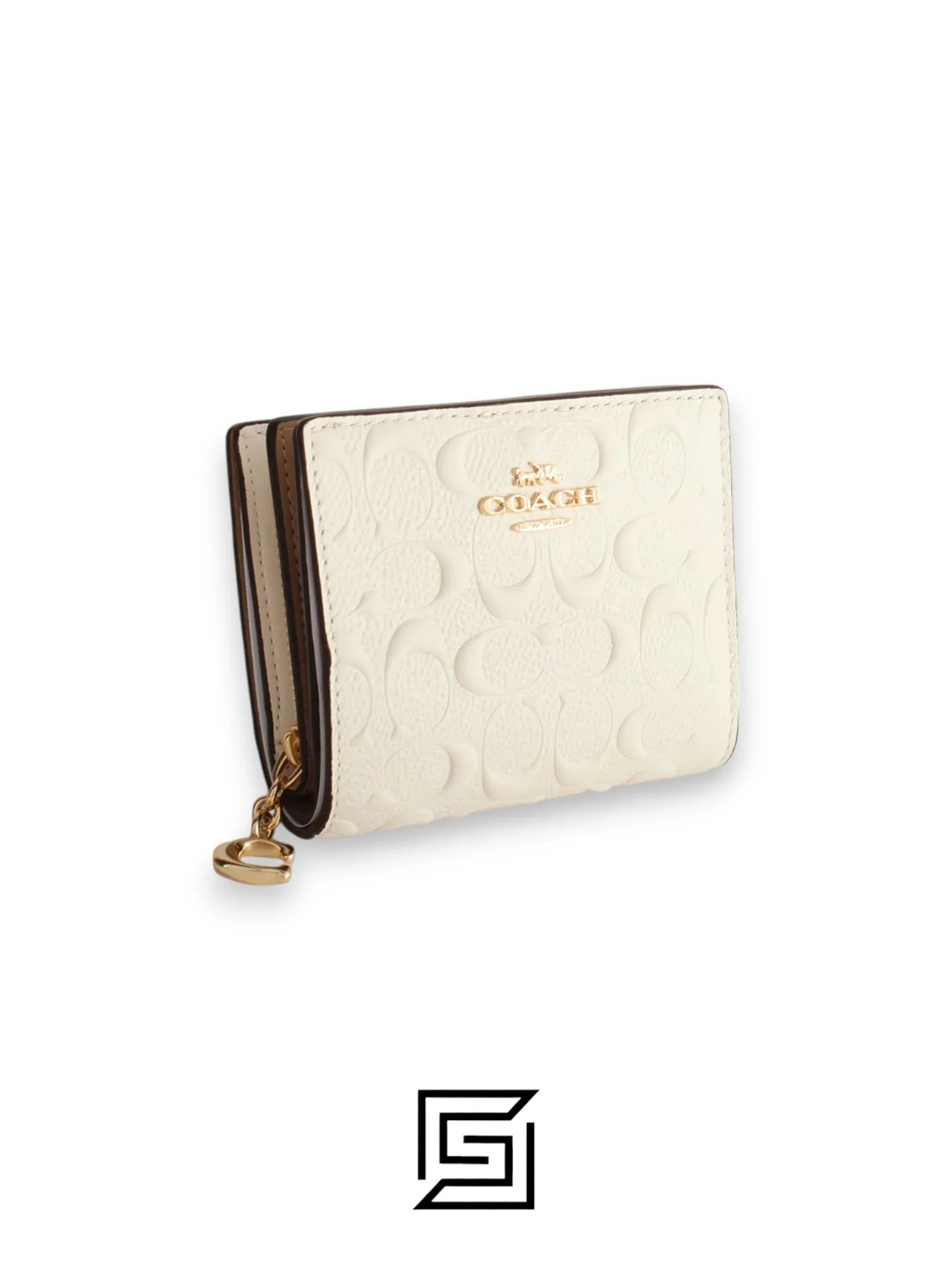 Snap Wallet In Signature Canvas C6942 White