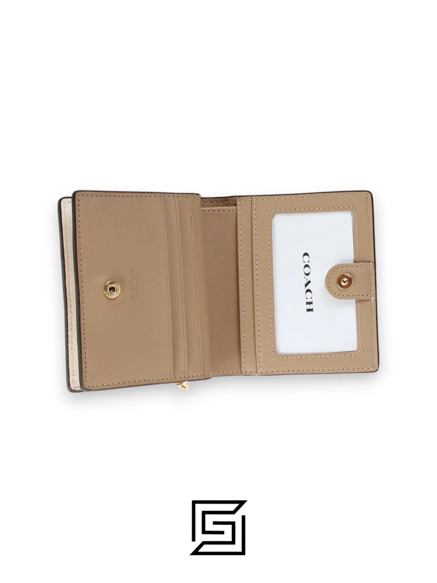 Snap Wallet In Signature Canvas C6942 White