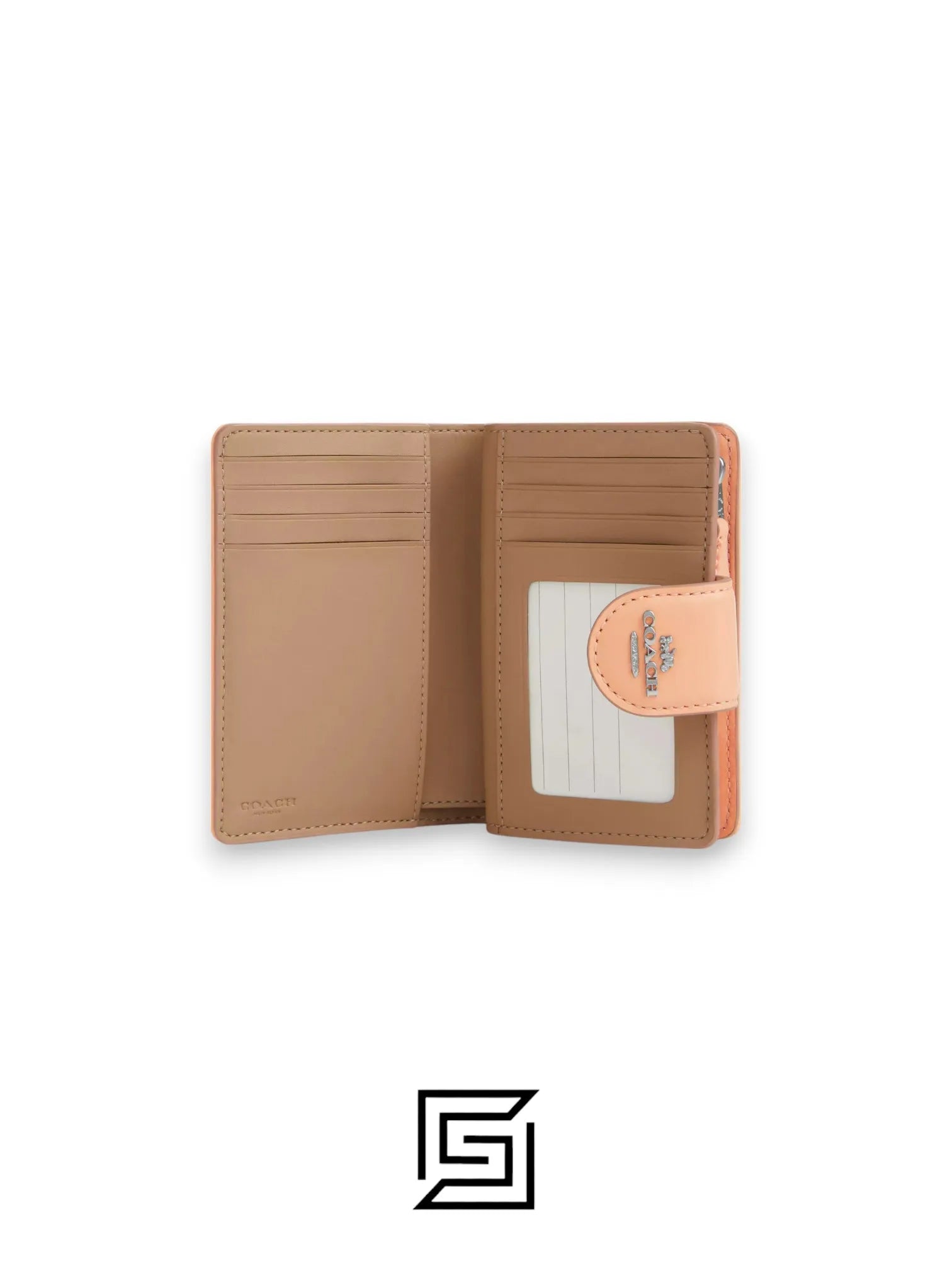 Medium Corner Zip Wallet In Signature Jacquard Style Number CT922 Orange
