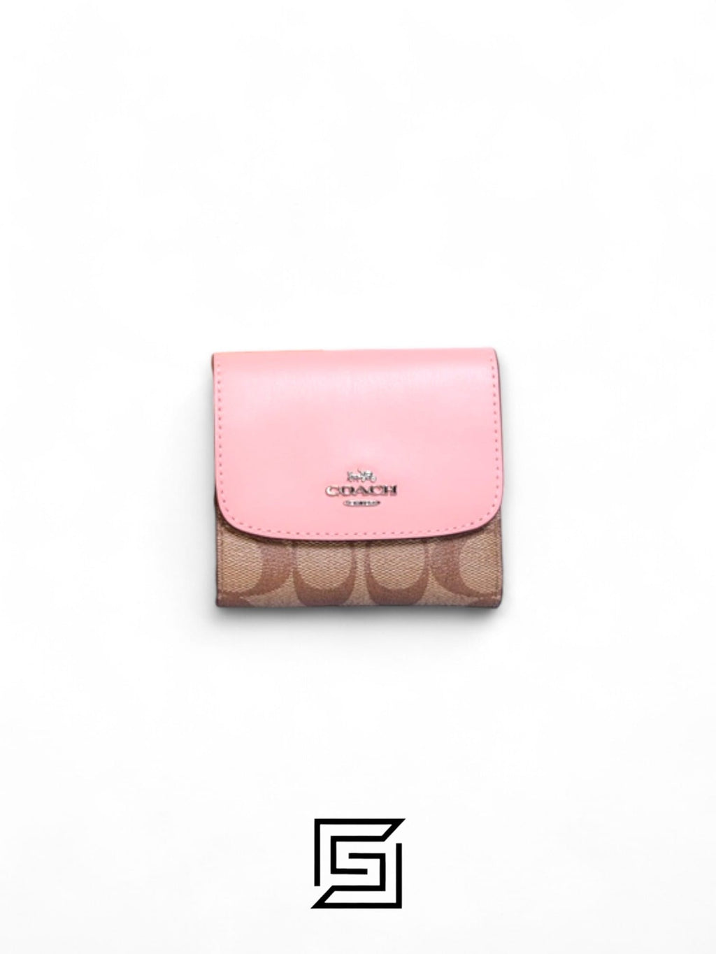 Small Wallet In Signature Canvas Style No. F87589 Pink