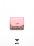 Small Wallet In Signature Canvas Style No. F87589 Pink