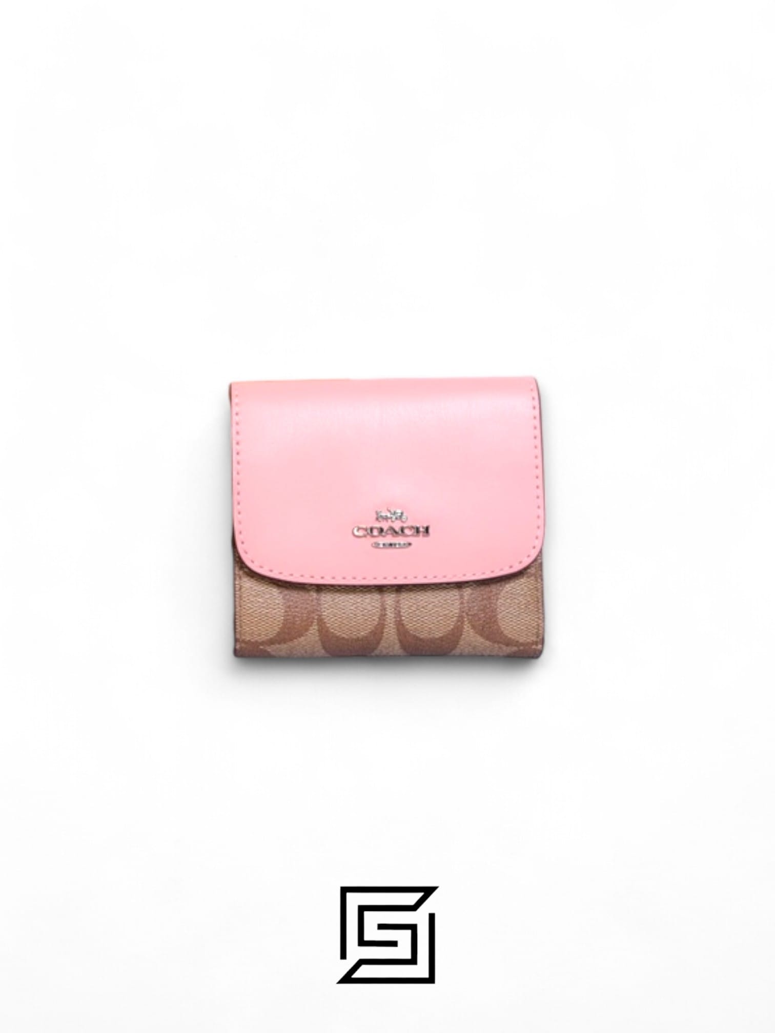 Small Wallet In Signature Canvas Style No. F87589 Pink