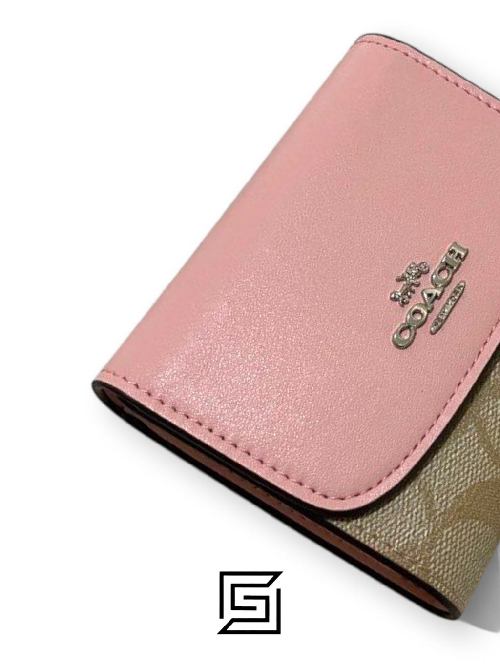 Small Wallet In Signature Canvas Style No. F87589 Pink