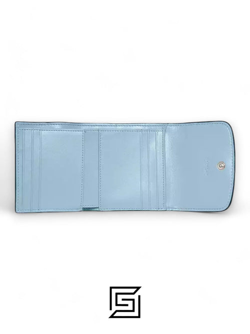 Small Wallet In Signature Canvas Style No. F87589 Blue