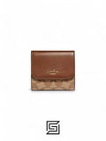 Small Wallet In Signature Canvas Style No. F87589 Brown