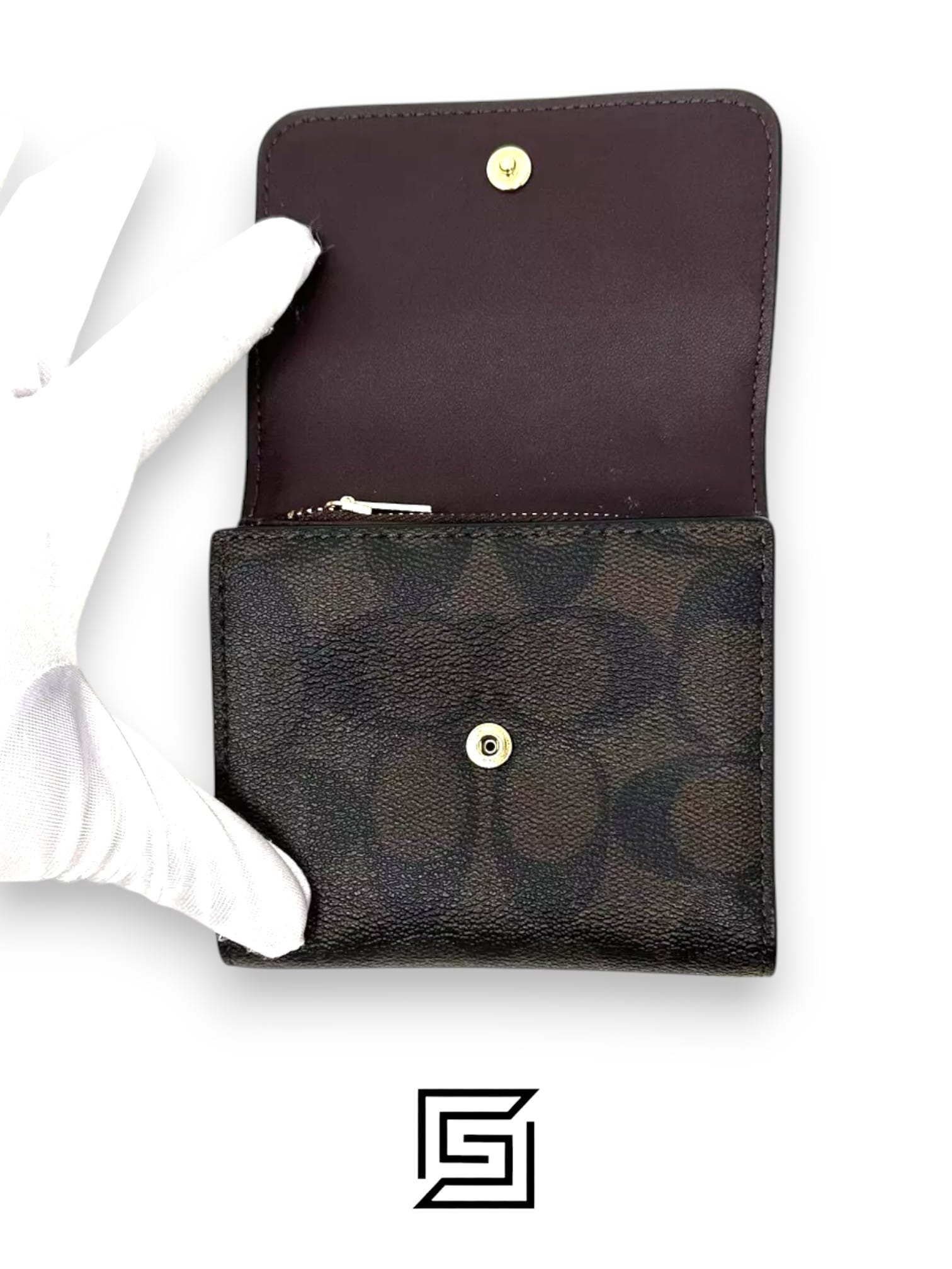 Small Wallet In Signature Canvas Style No. F87589 Black