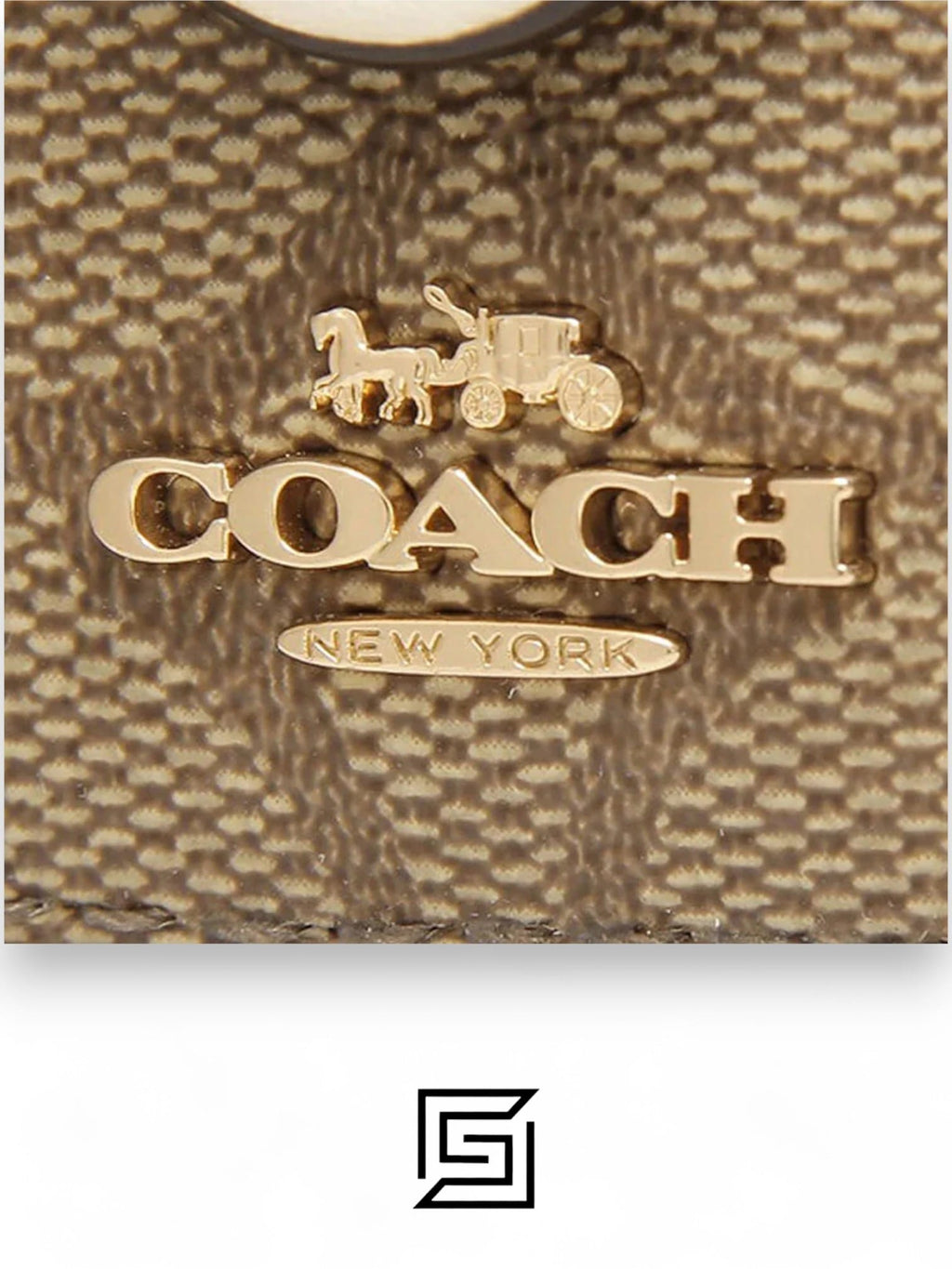 Attachment Card Case In Signature Canvas C7398 KHAKI