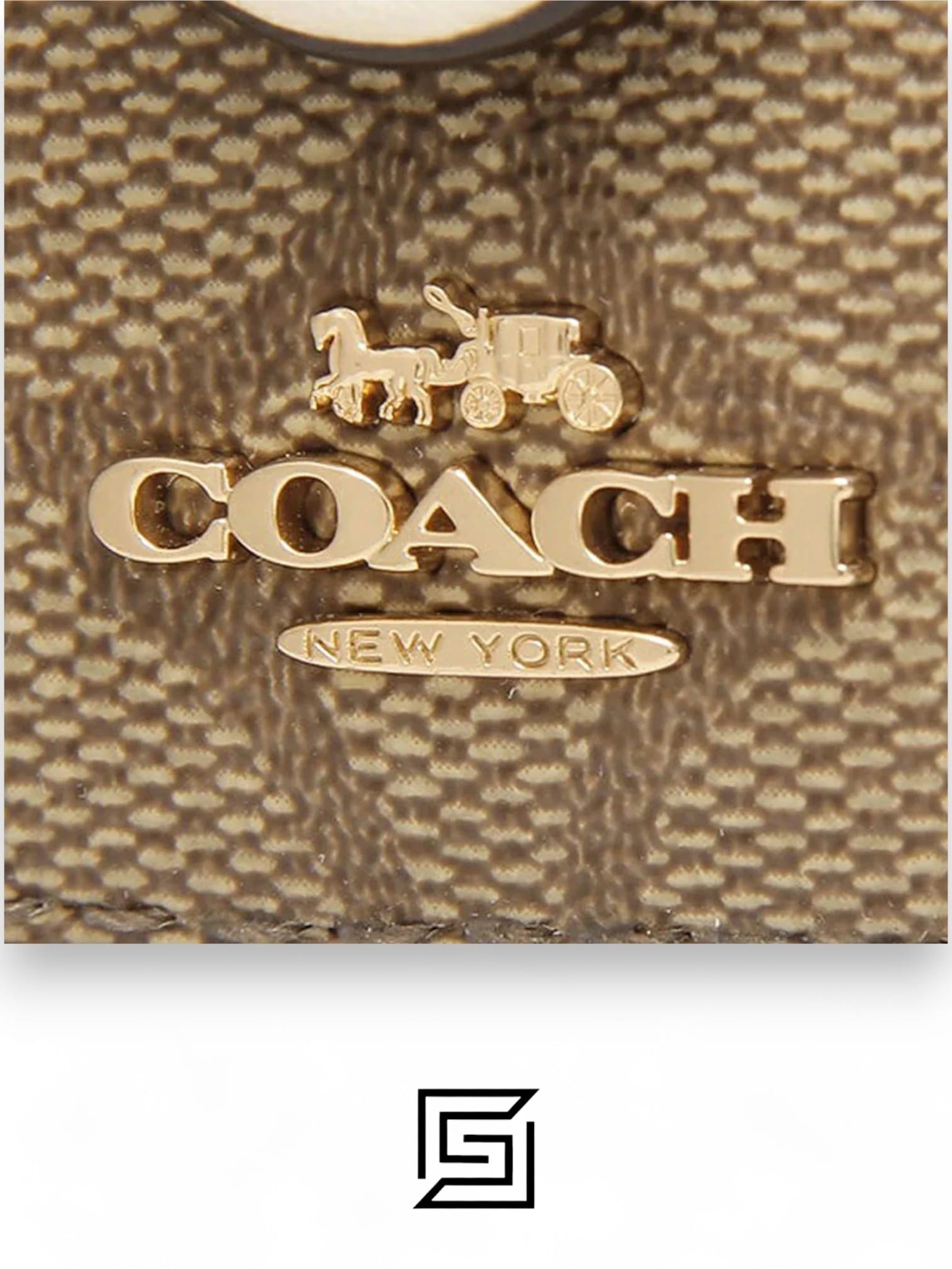 Attachment Card Case In Signature Canvas C7398 KHAKI