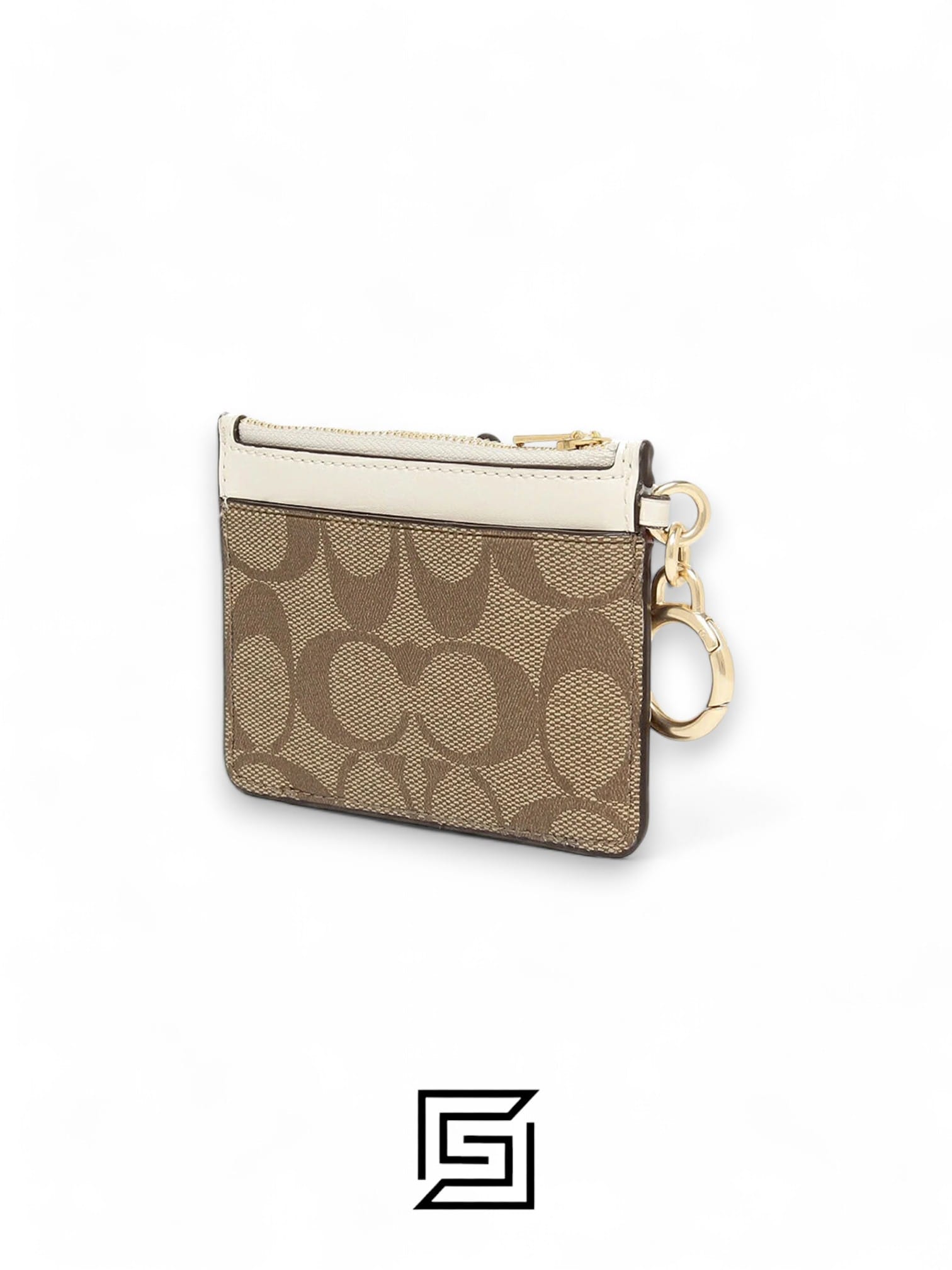Attachment Card Case In Signature Canvas C7398 KHAKI